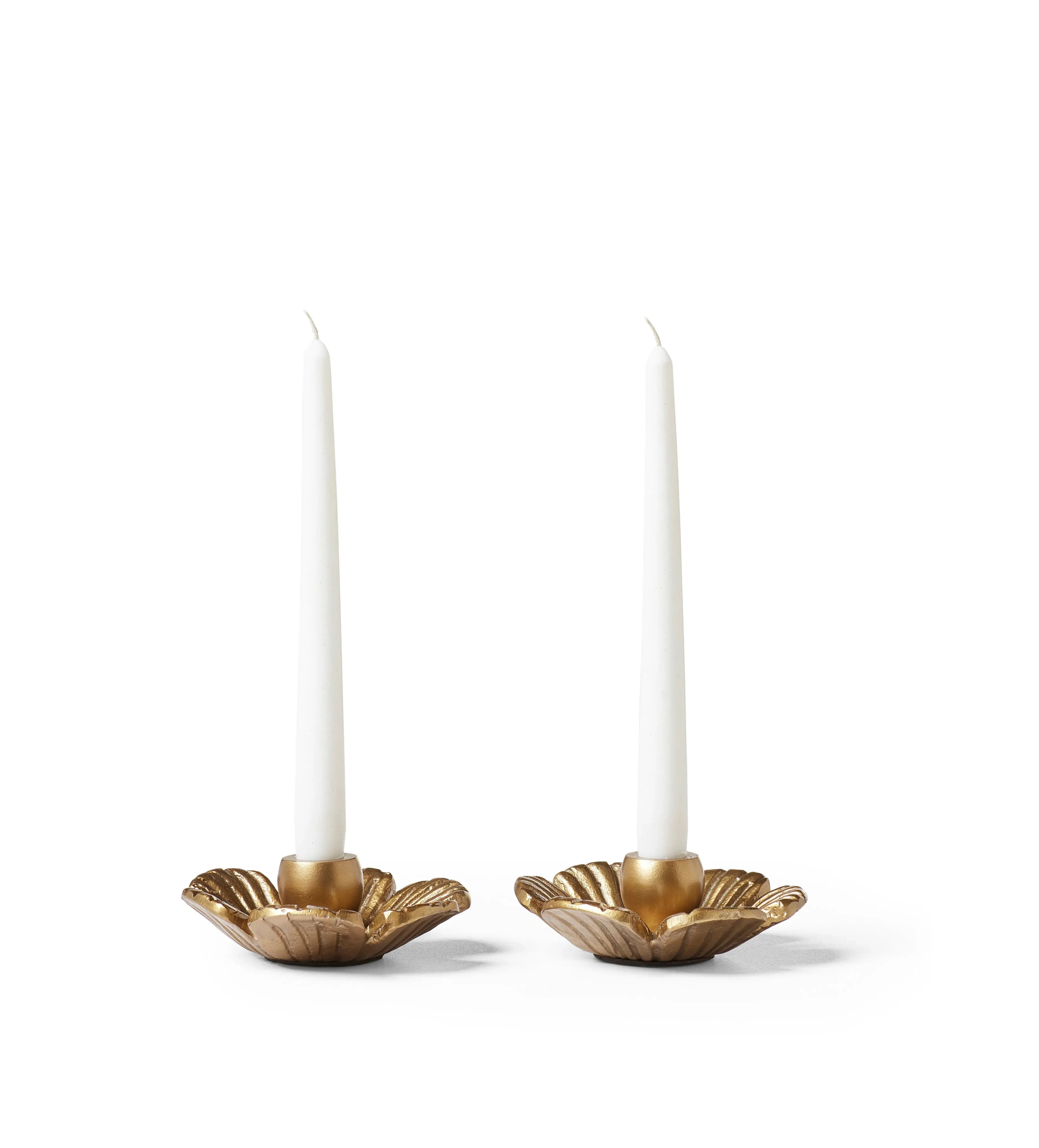 Pair of Candle Holders - Antique Brass image