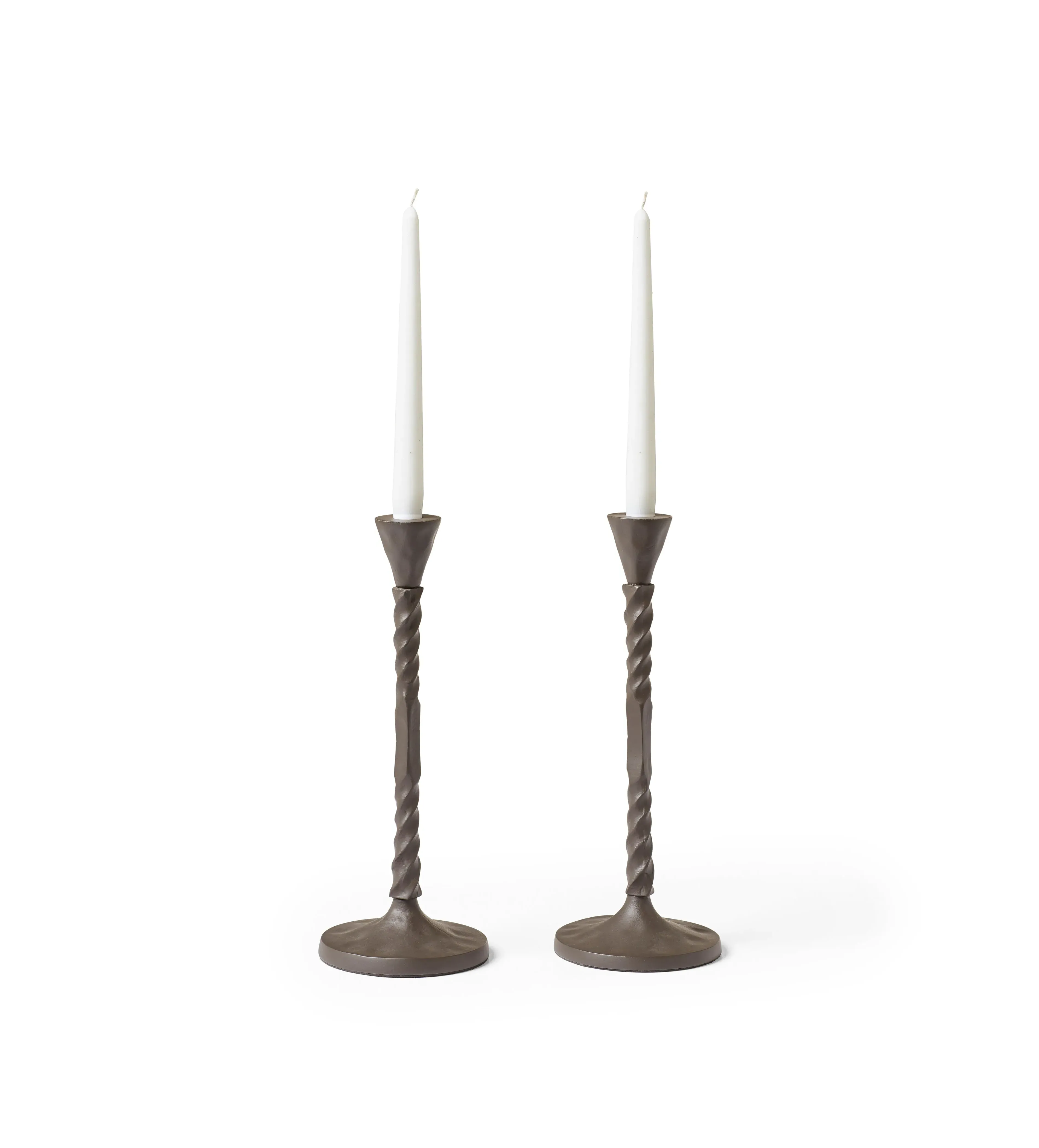 Pair of Candle Holders - Antique Grey image