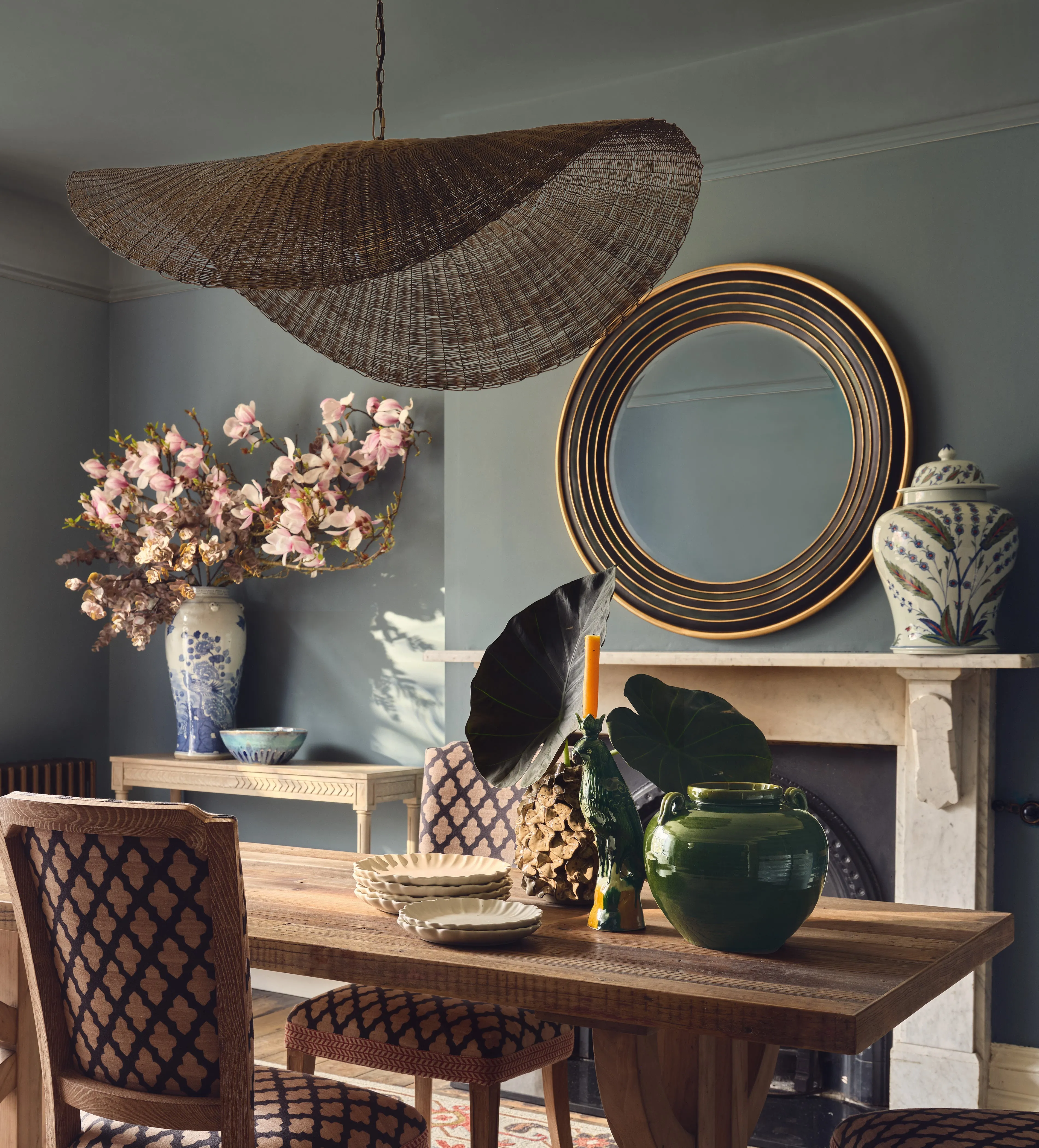 Pendant Lamp Handwoven Design - Bronze, Metal