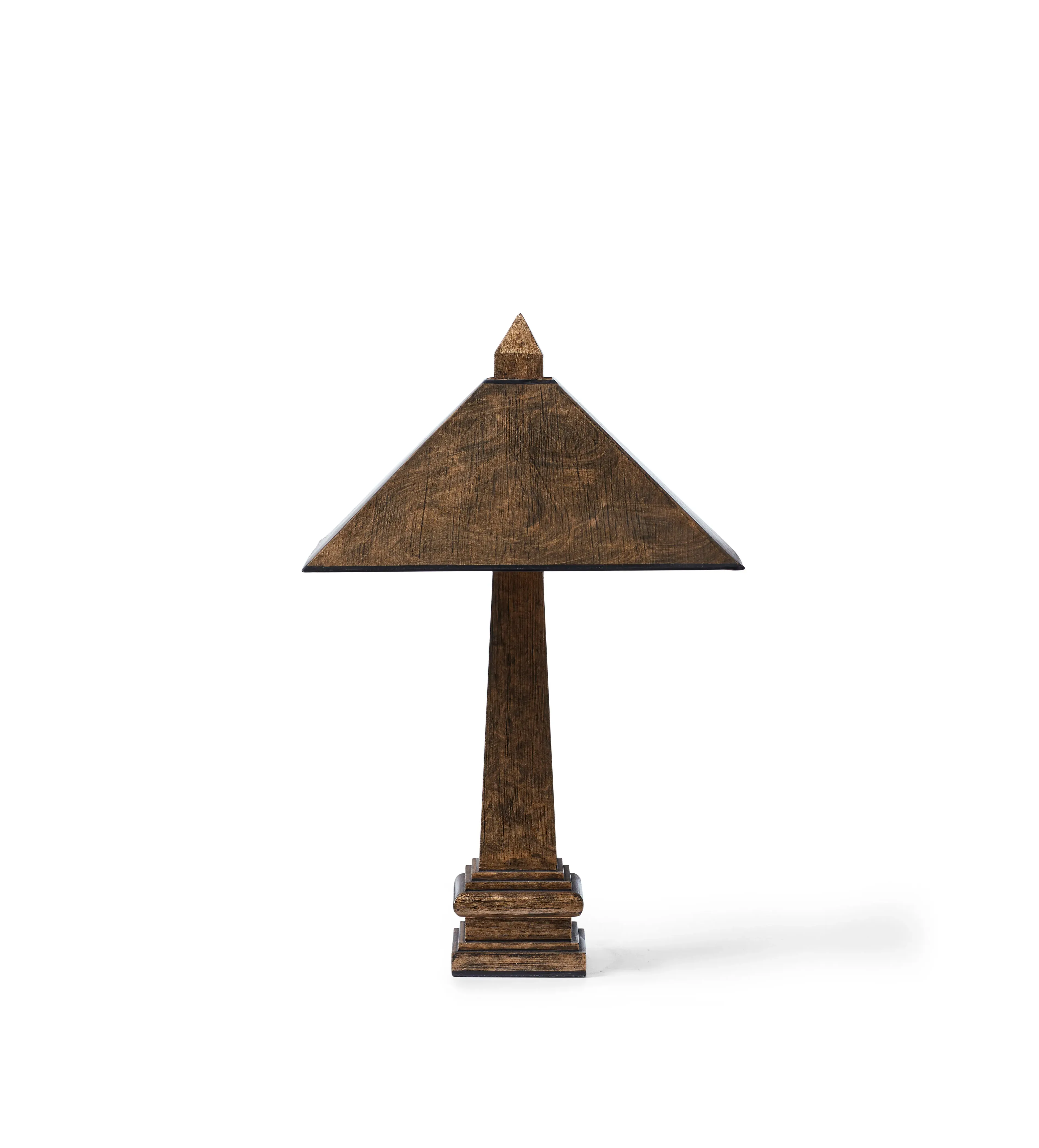 Pyramid Table Lamp - Bronze, Mango Wood