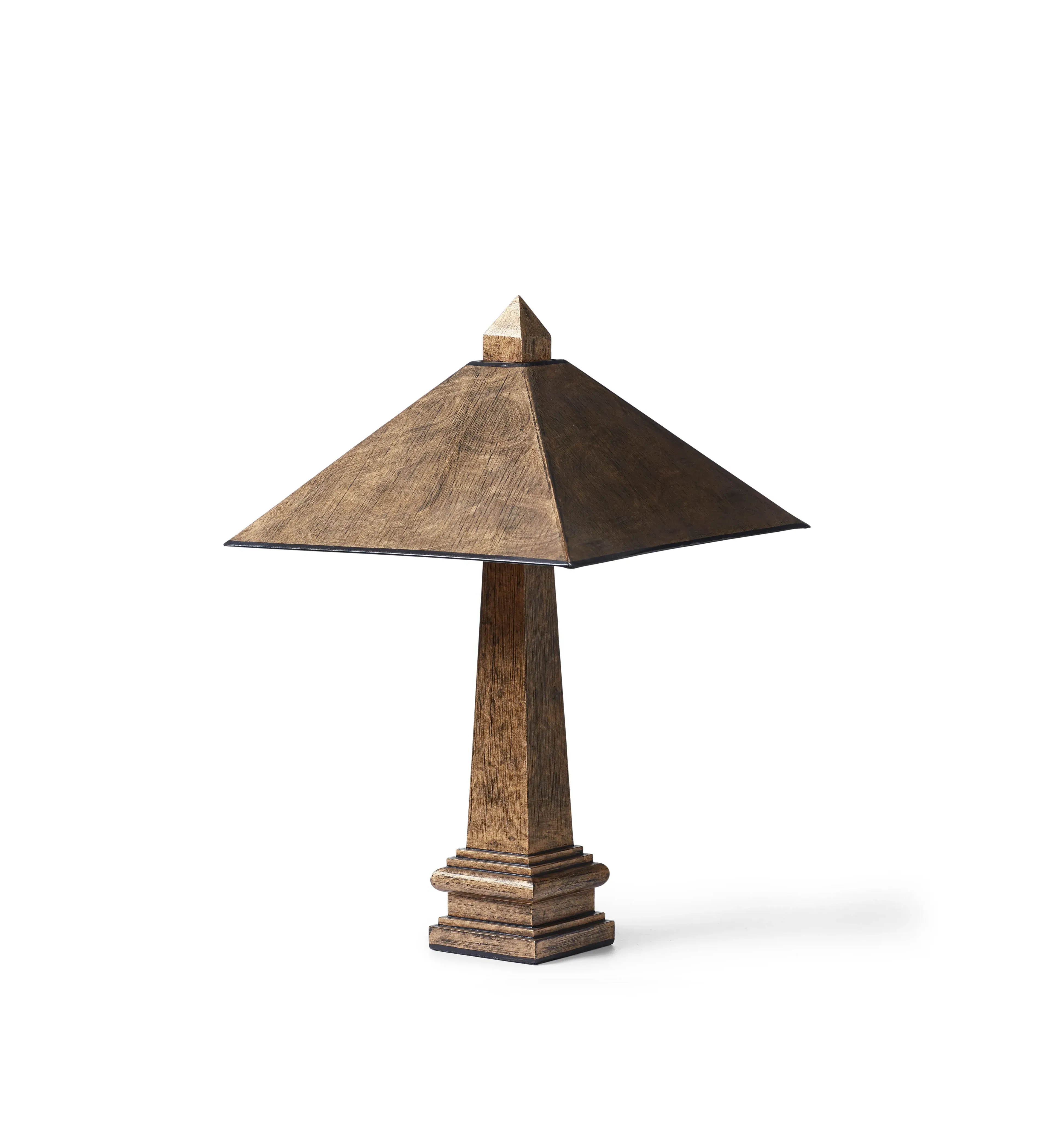 Pyramid Table Lamp - Bronze, Mango Wood image