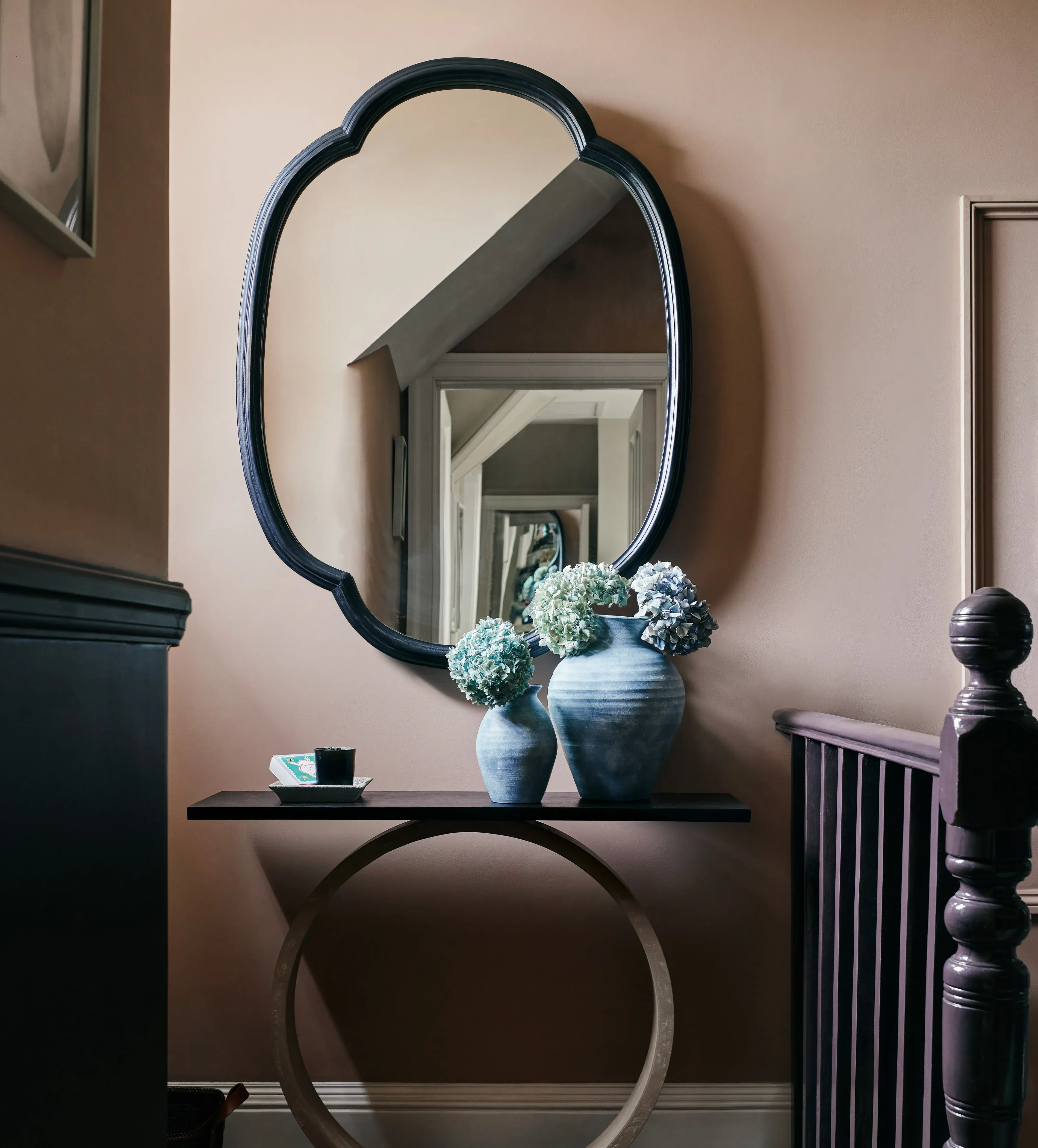 Quatrefoil Wall Mirror - Black, Wood