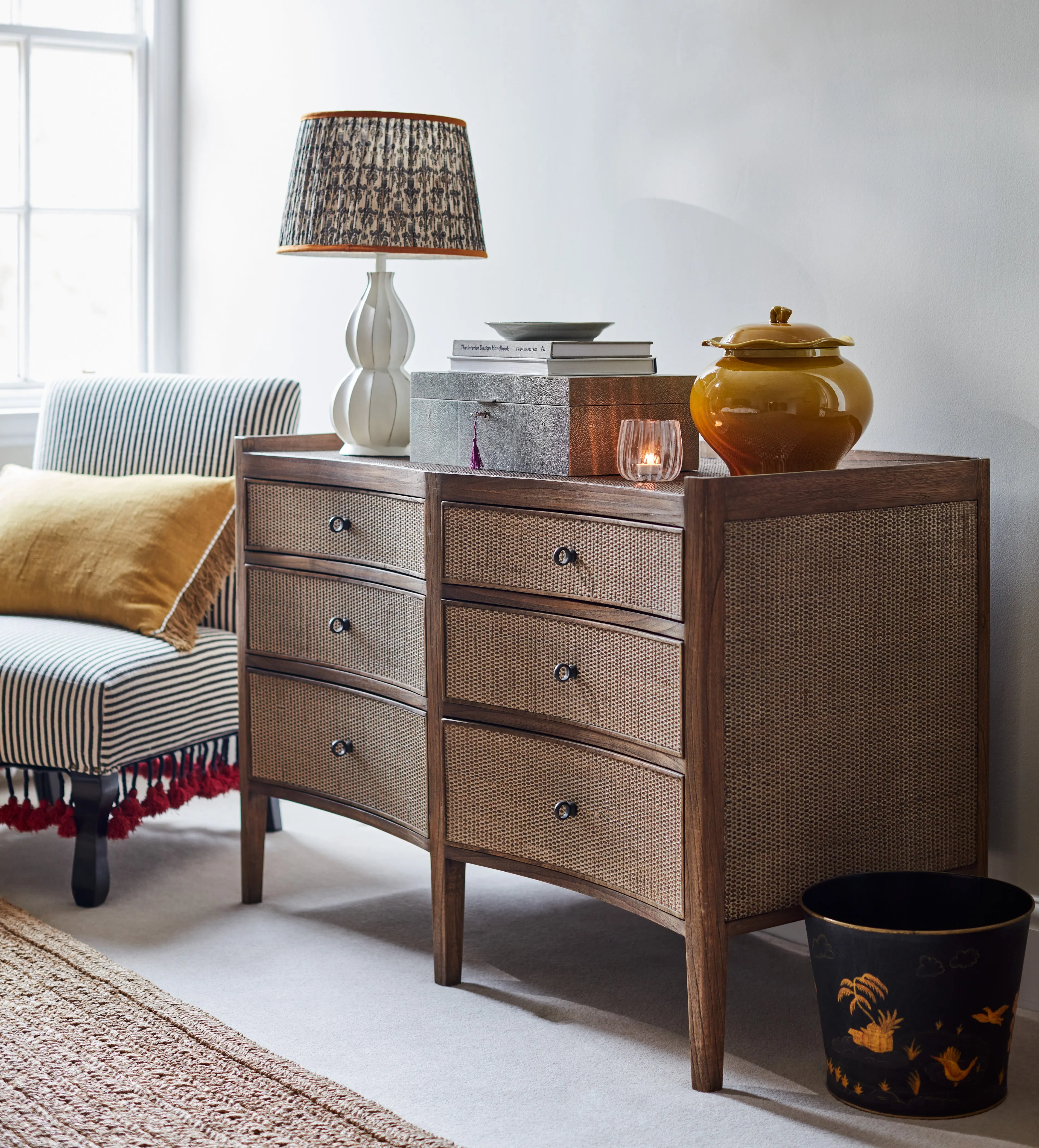 Rattan Chest of Drawers - Natural, Wood