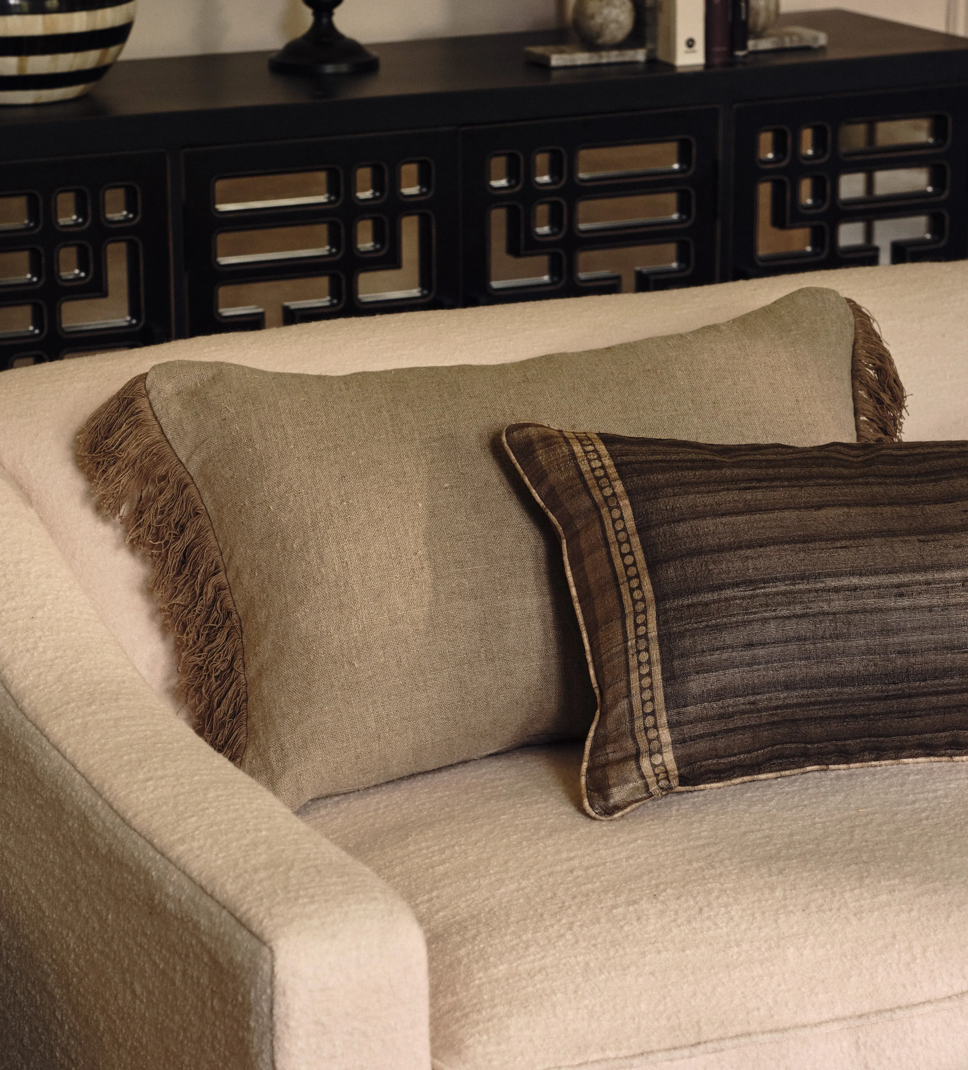 Rectangular Cushion Cover - Natural, Linen
