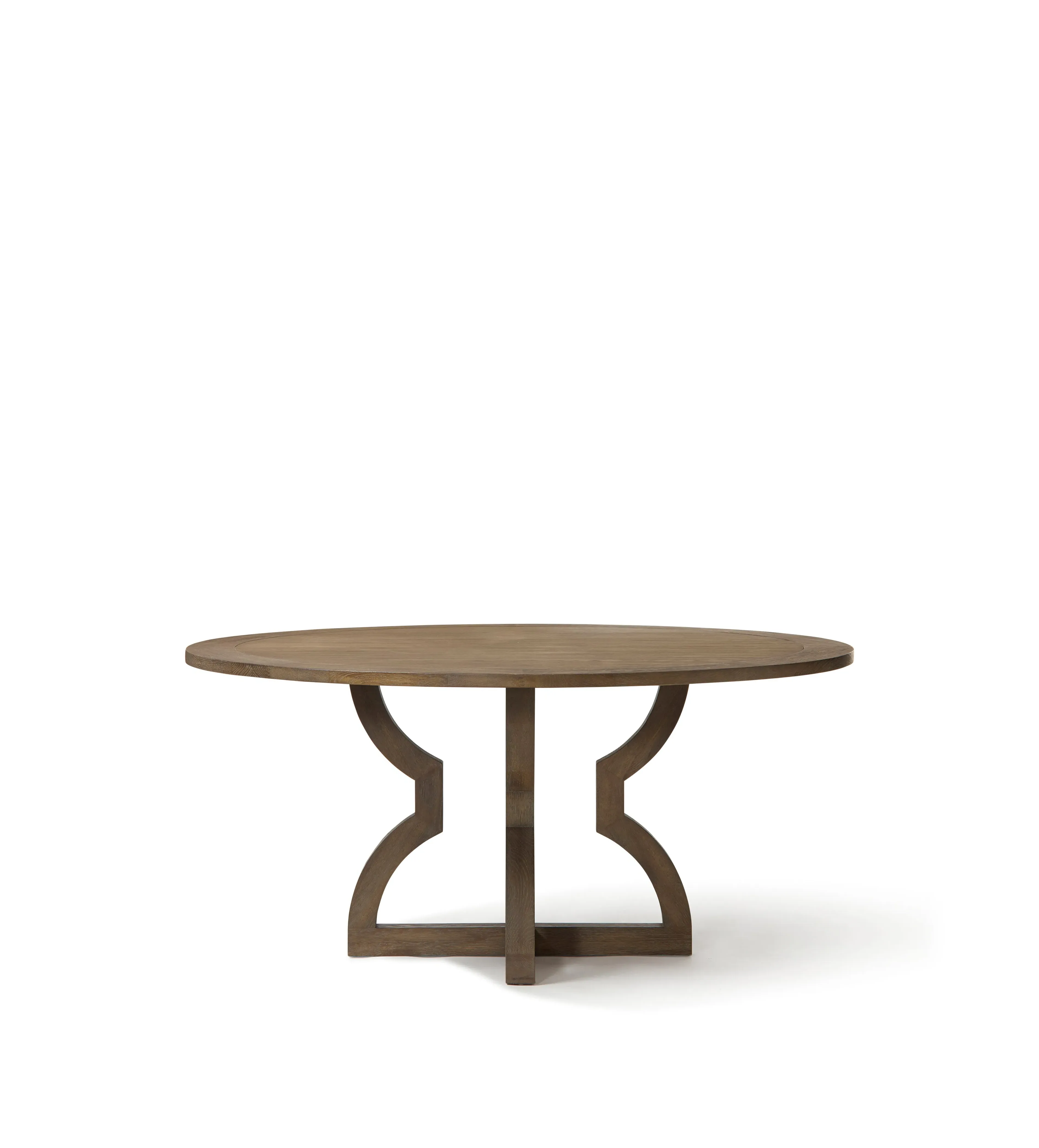 Round Dining Table with Pedestal - Watered Grey image