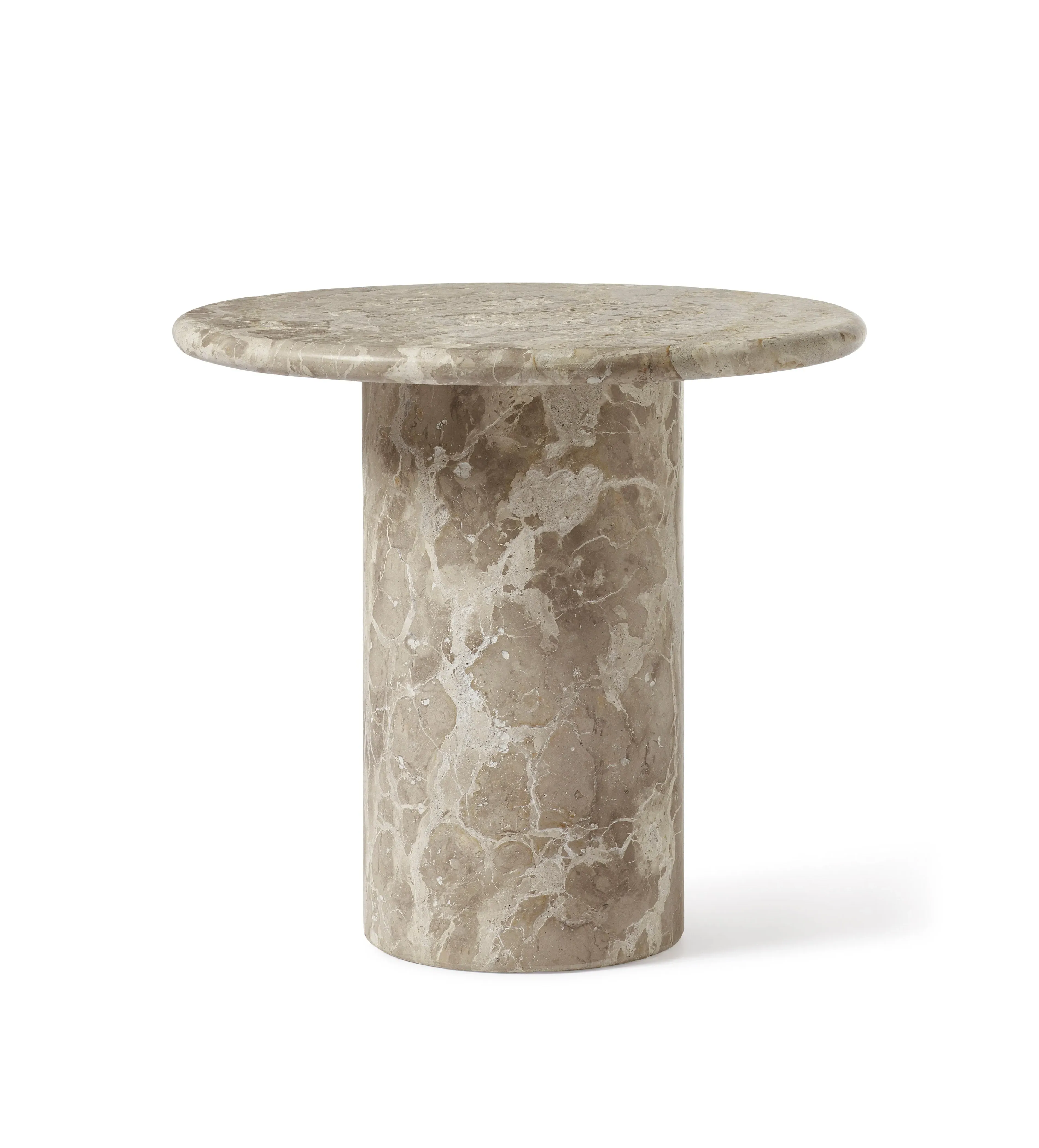 Round Side Table - Beige, Limestone image