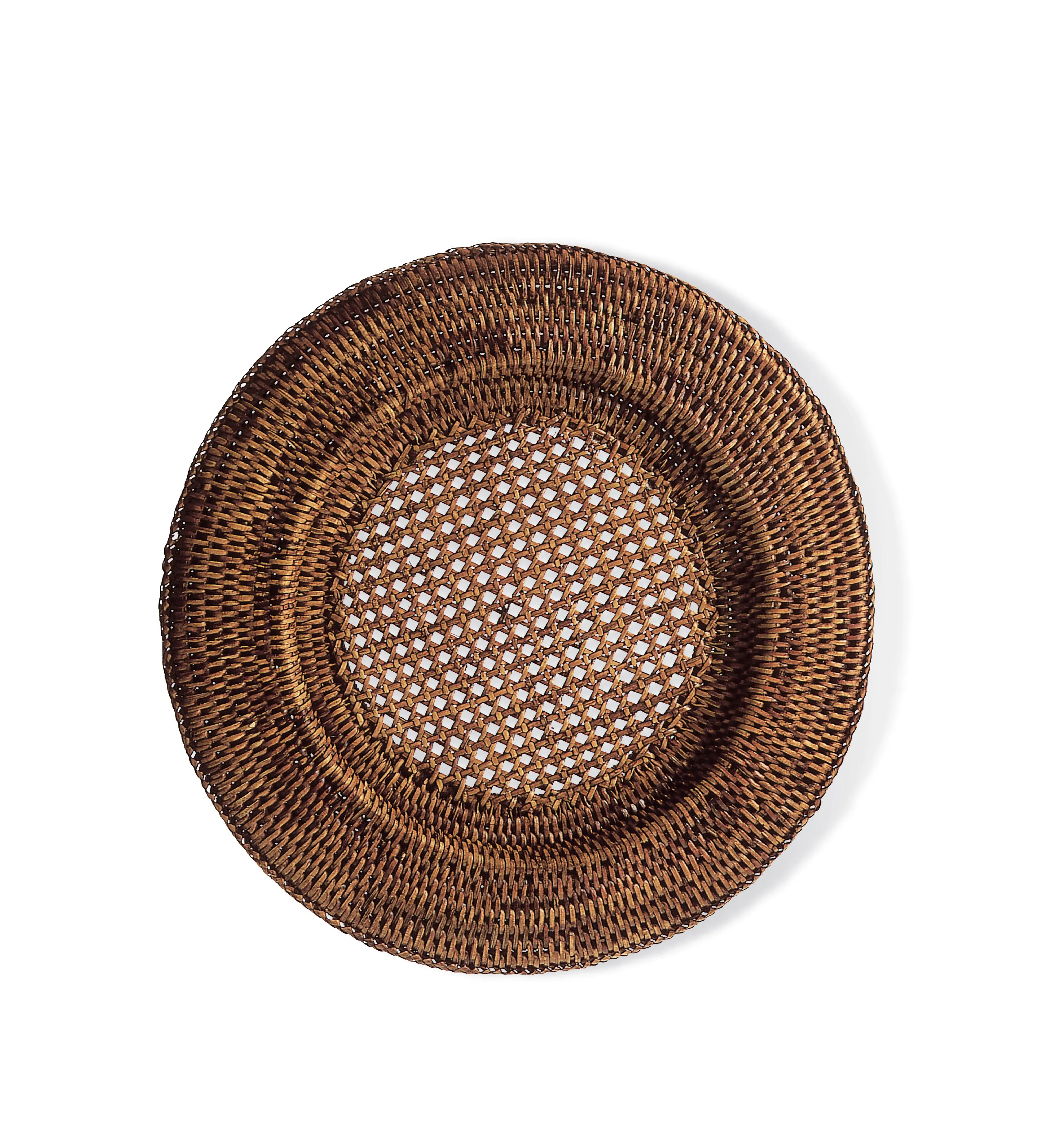 Round Underplate - Brown, Rattan image