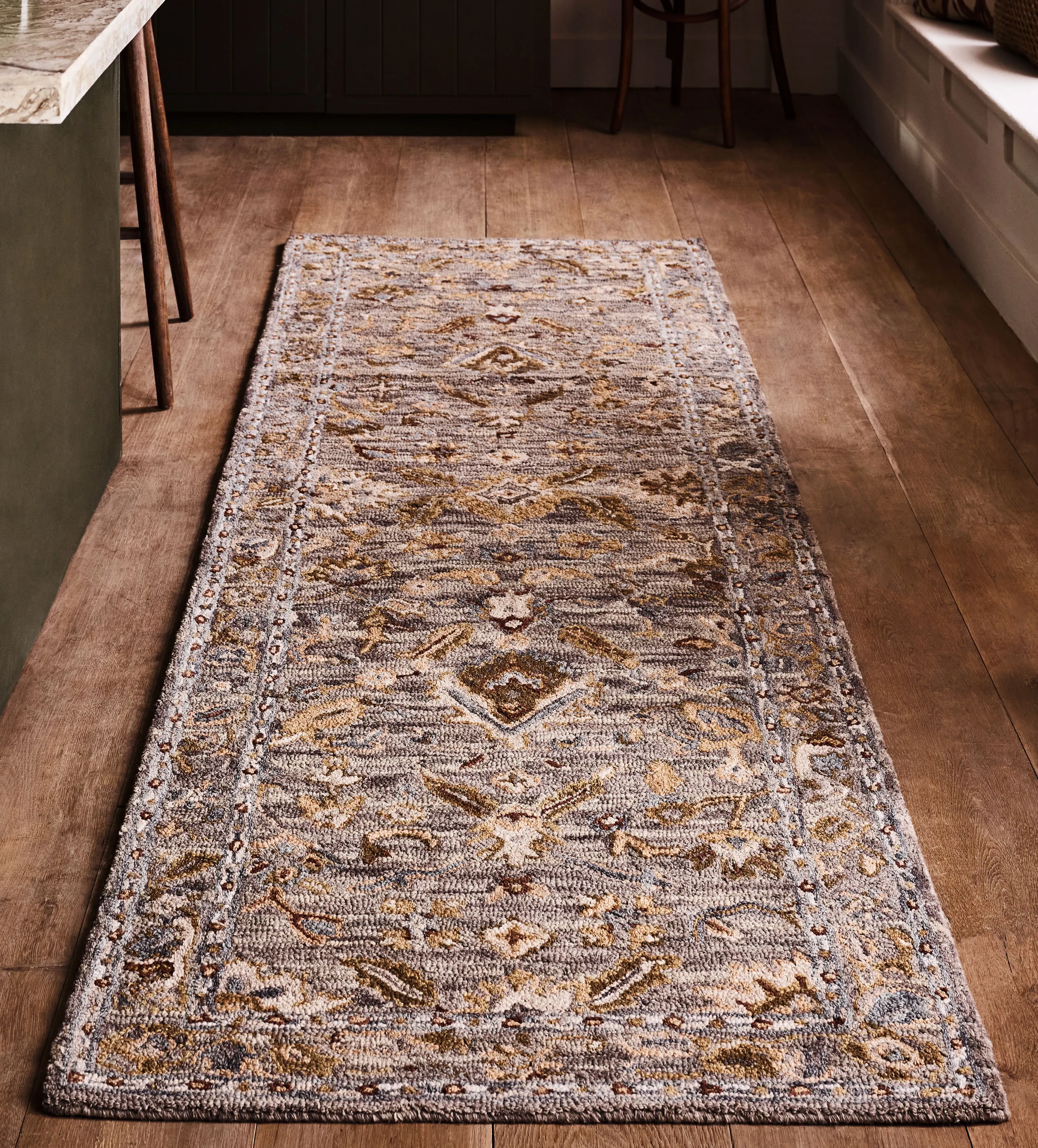 Runner Rug Hand-Tufted - Graphite, Wool