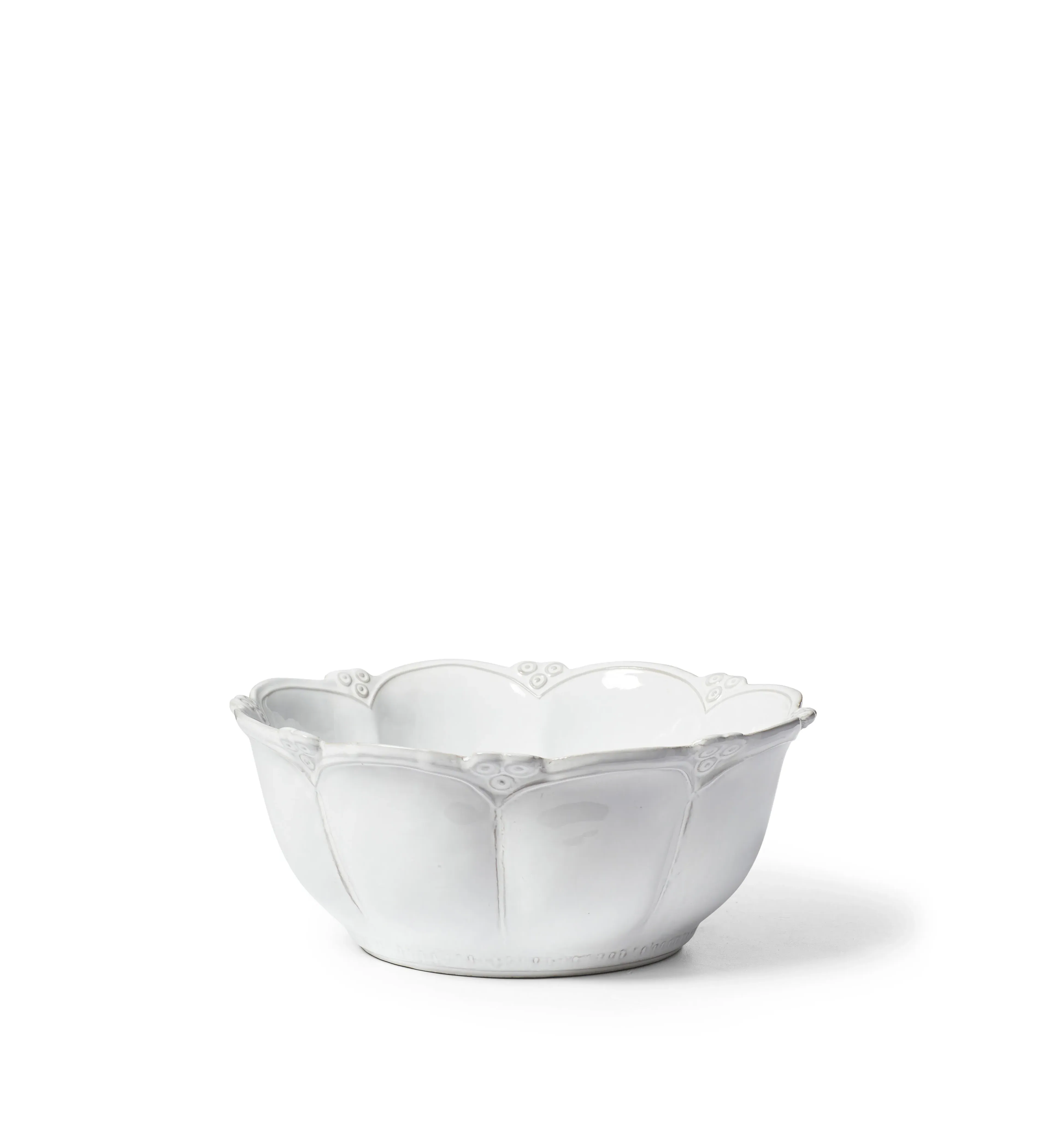 Serving Bowl with Scalloped Edges - White image