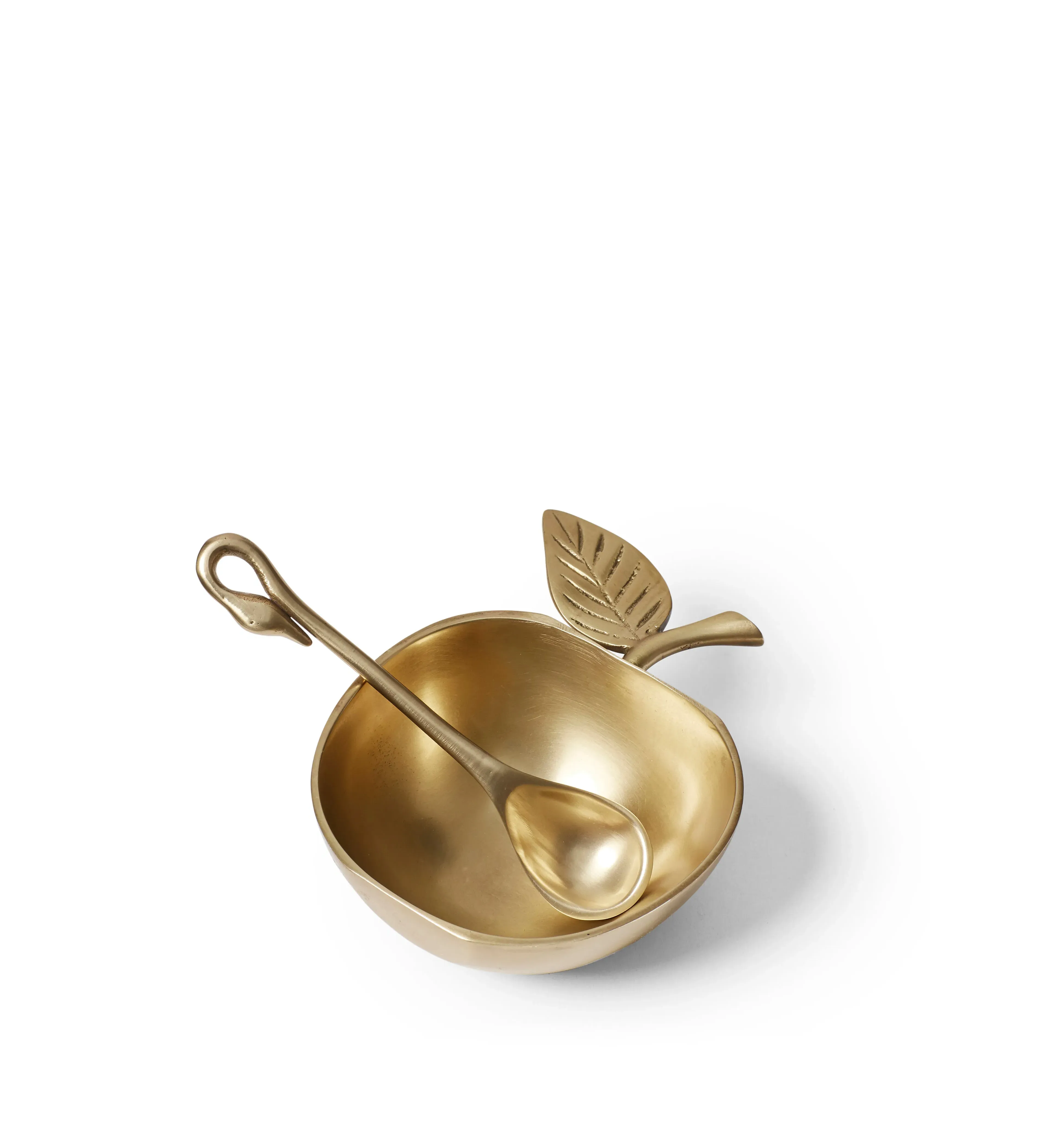 Serving Bowl with Spoon - Antique Brass image