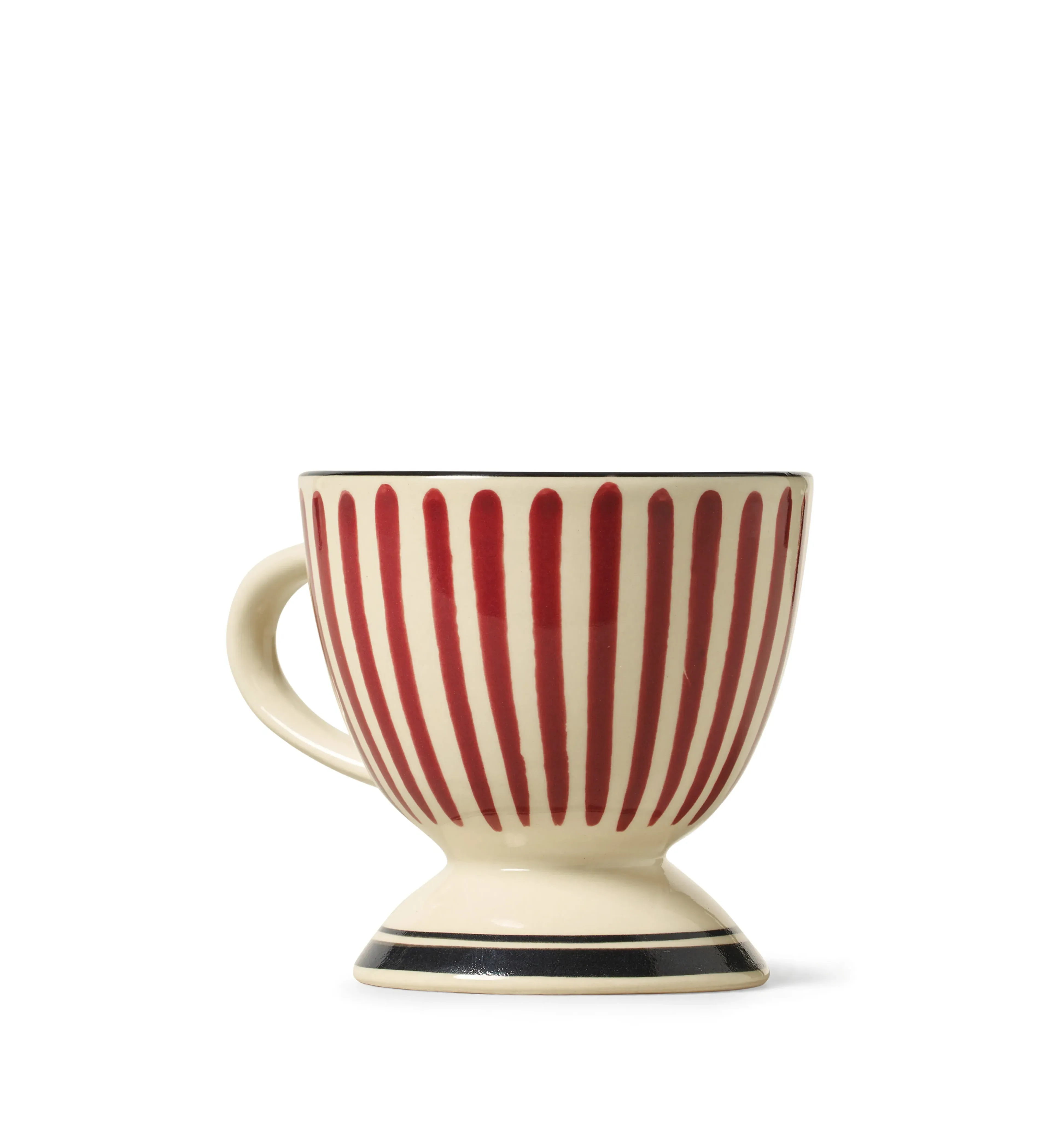 Set of 4 Mugs Hand-Painted - Cochineal, China