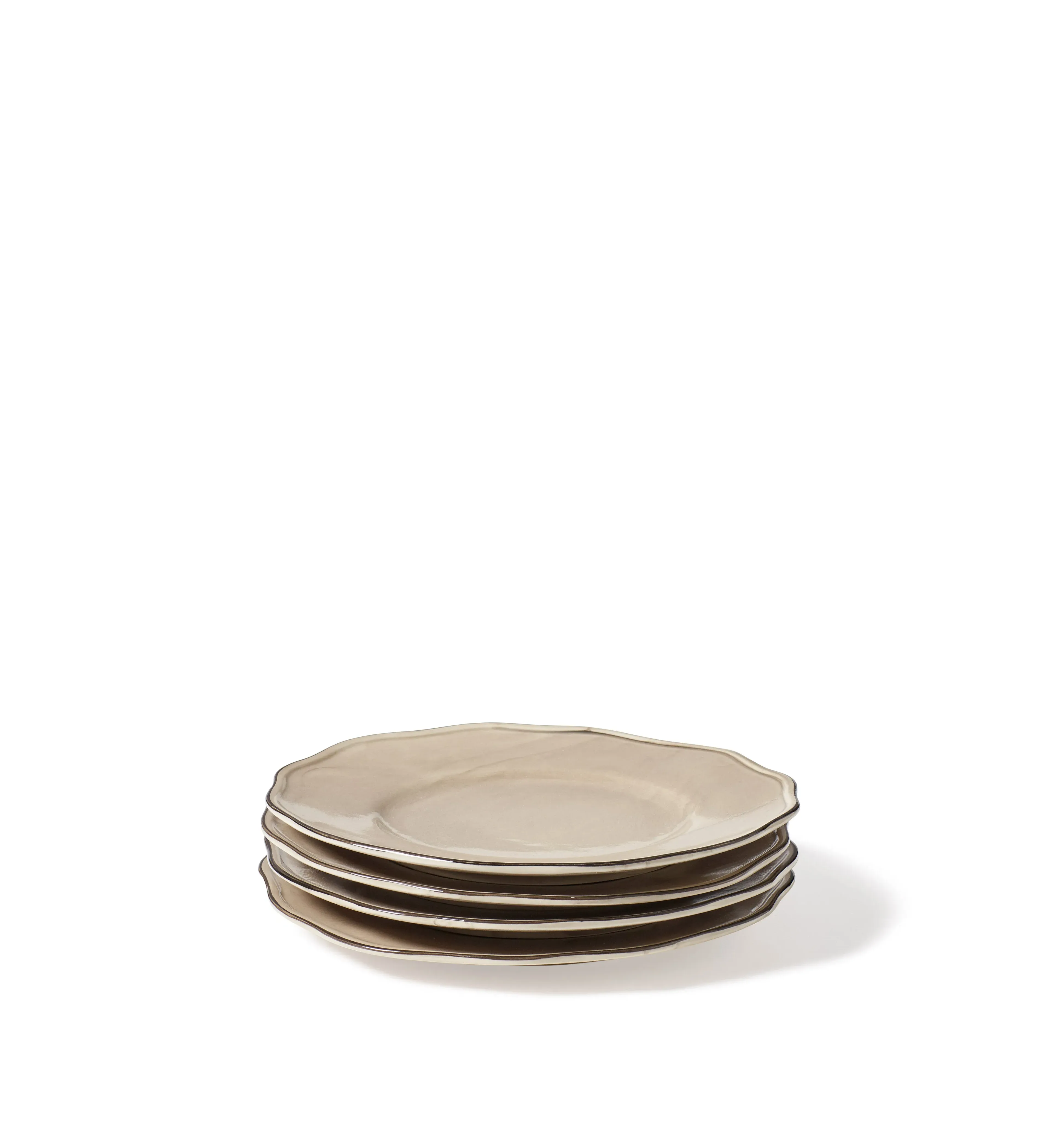 Side Plates Set of 4 - Dove Grey, Ceramic image