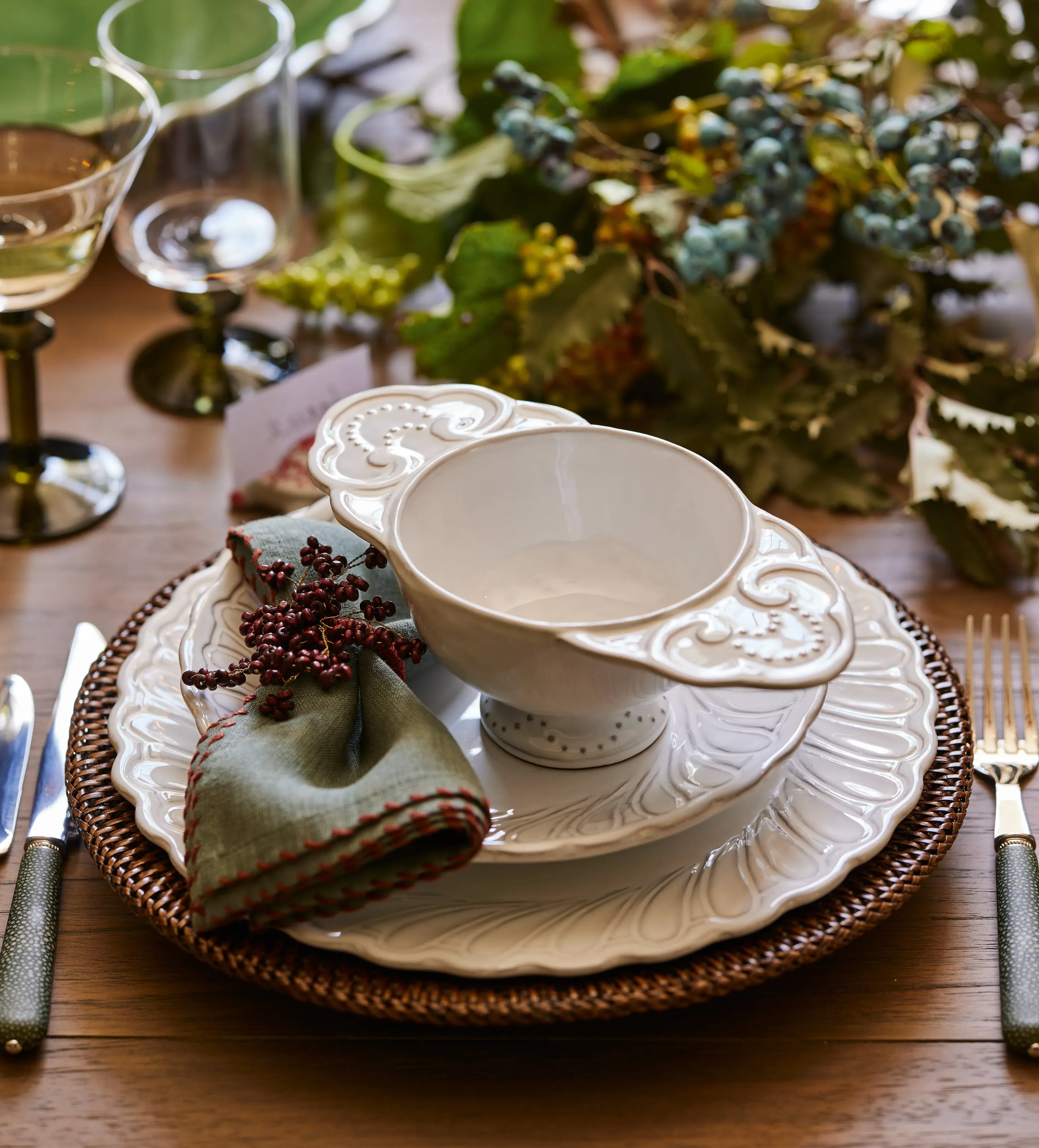 Side Plates Set of Four - White, Ceramic
