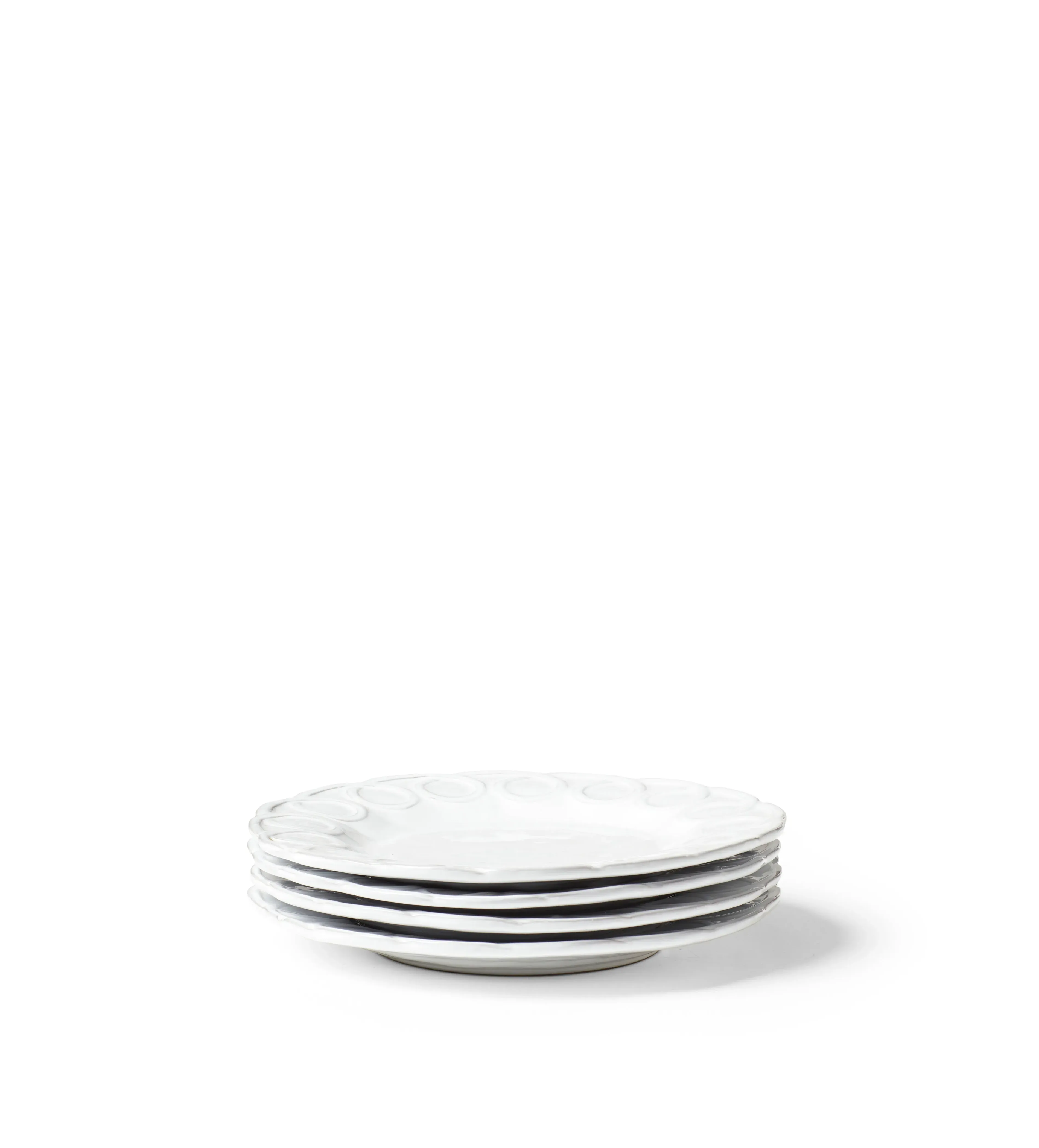 Side Plates Set of Four - White, Ceramic image