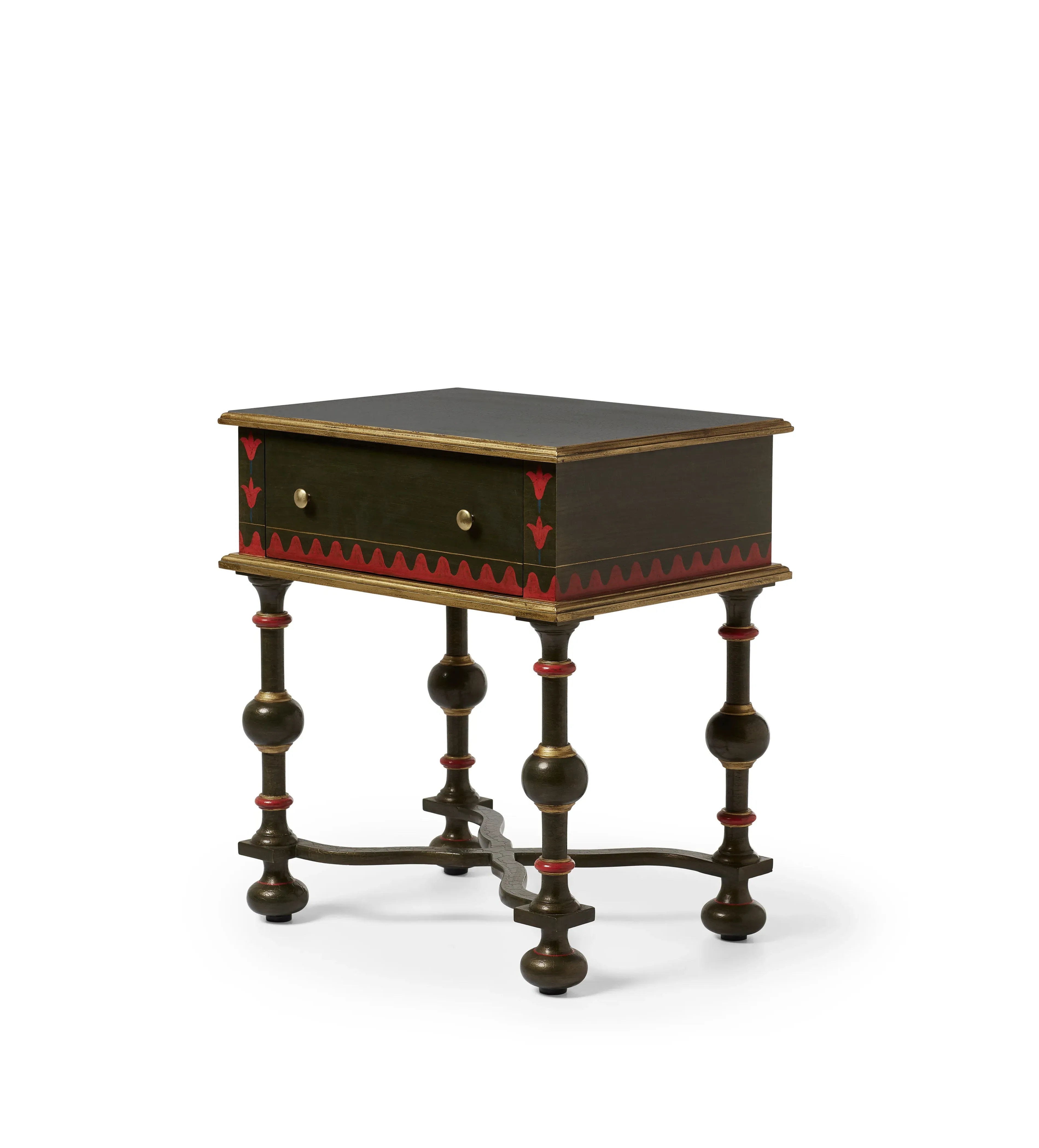 Side Table with Drawer - Forest Green image