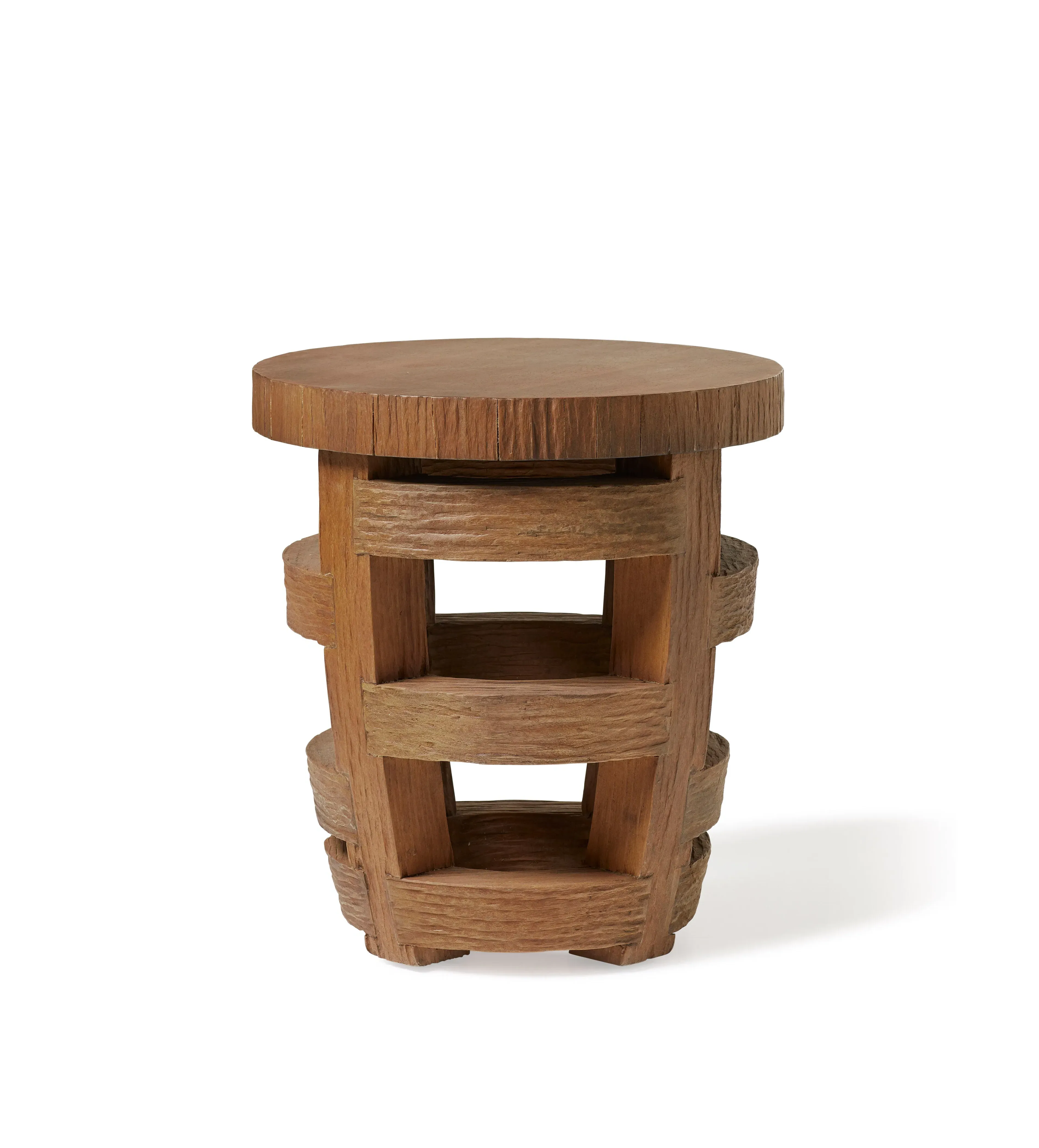 Side Table with Ladder Design - Auburn, Wood image