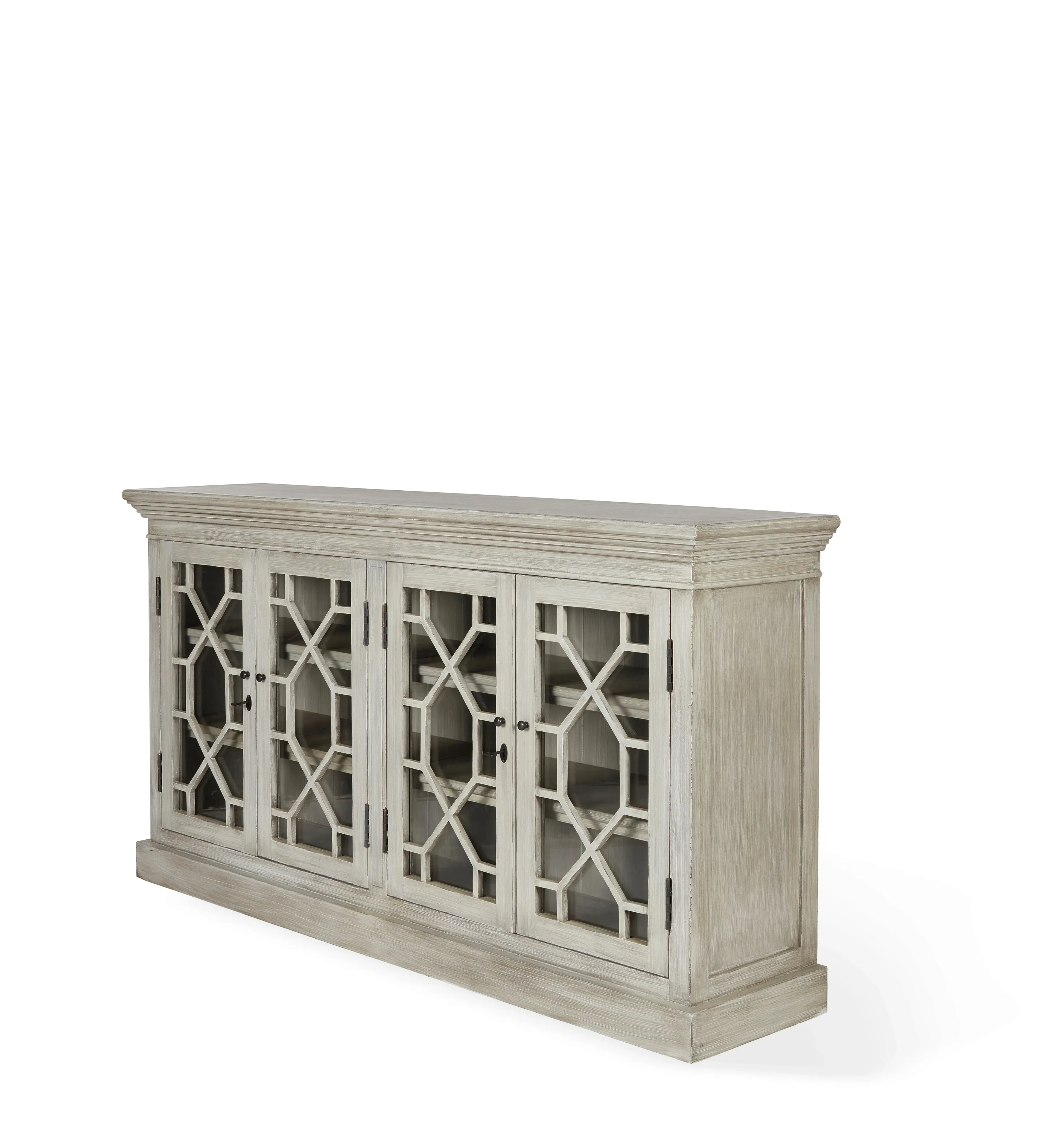 Sideboard with Glass Doors - Flannel Grey