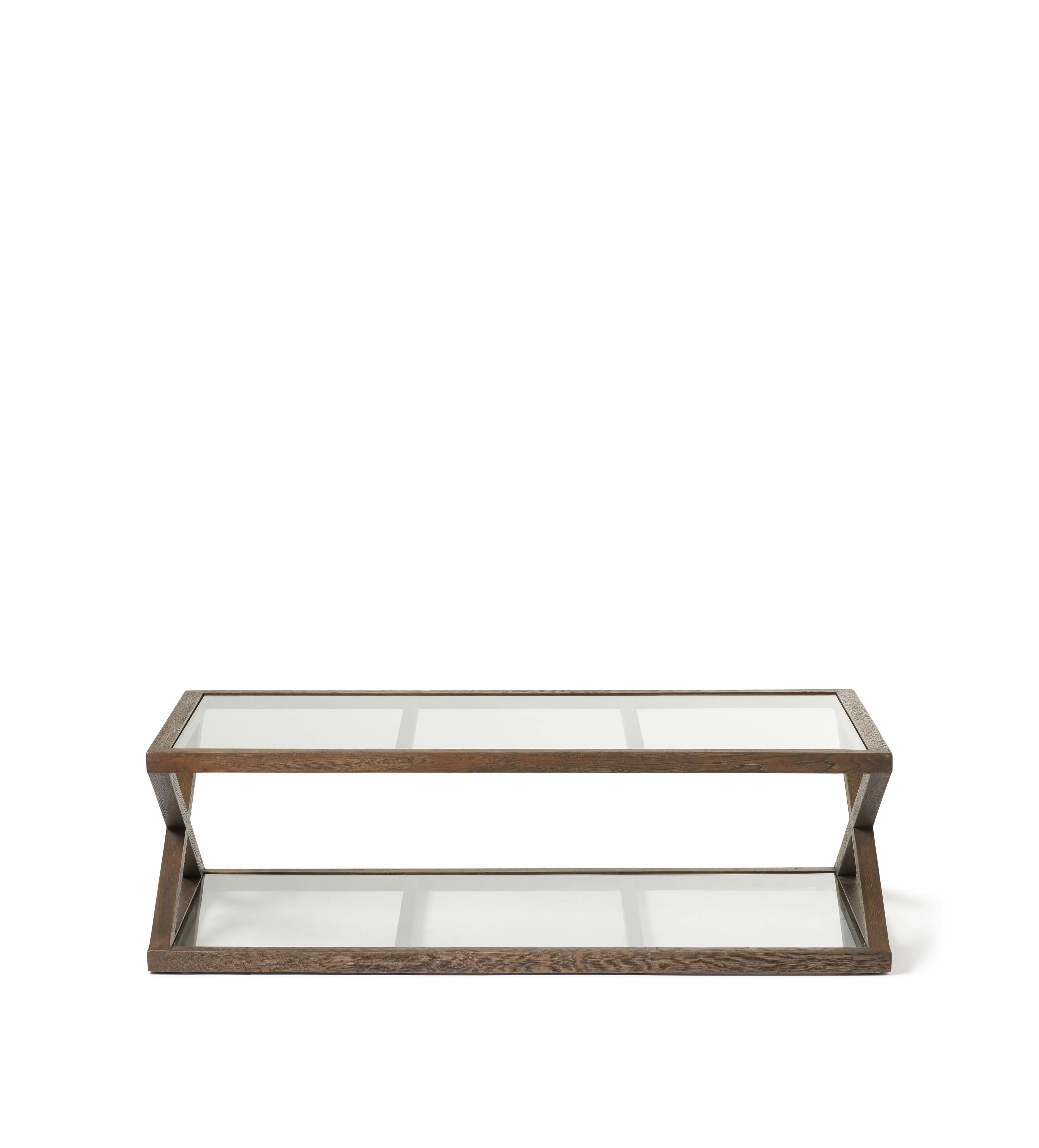 Small Coffee Table with Glass Top - Espresso, Oak