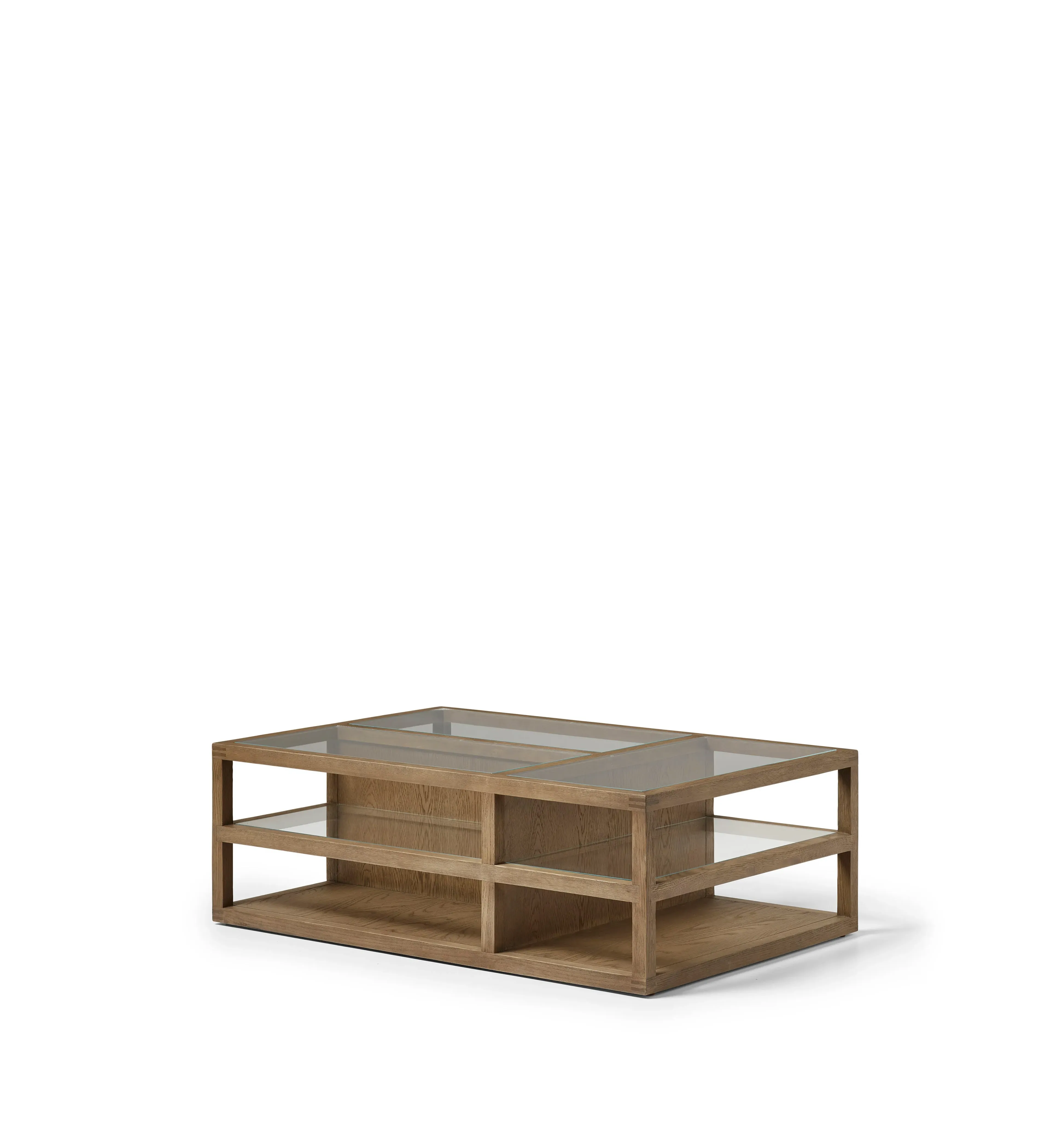 Small Coffee Table with Storage - Weathered Oak image