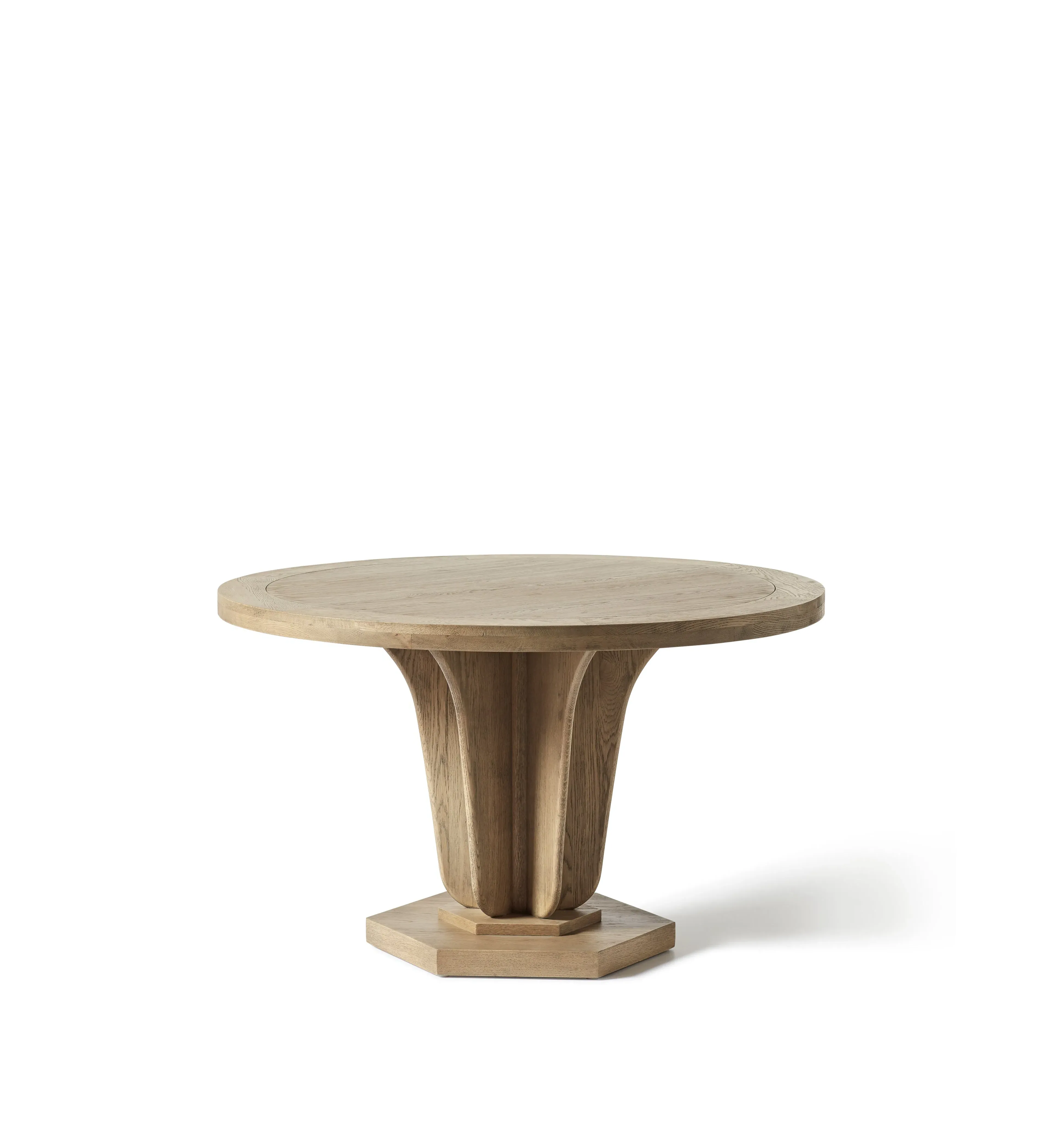 Small Round Dining Table - Weathered Oak