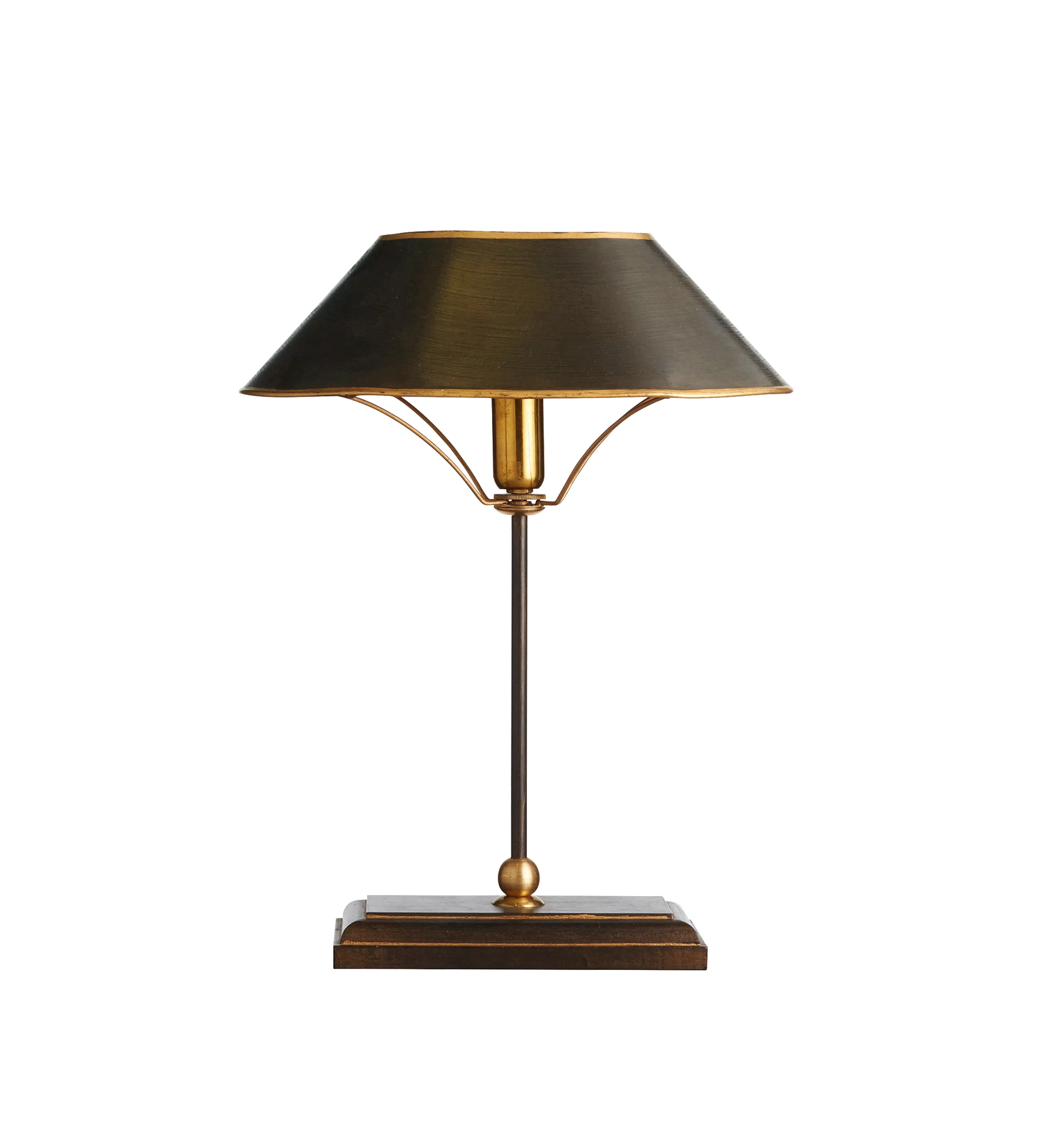 Small Table Lamp with Shade - Brown, Metal image