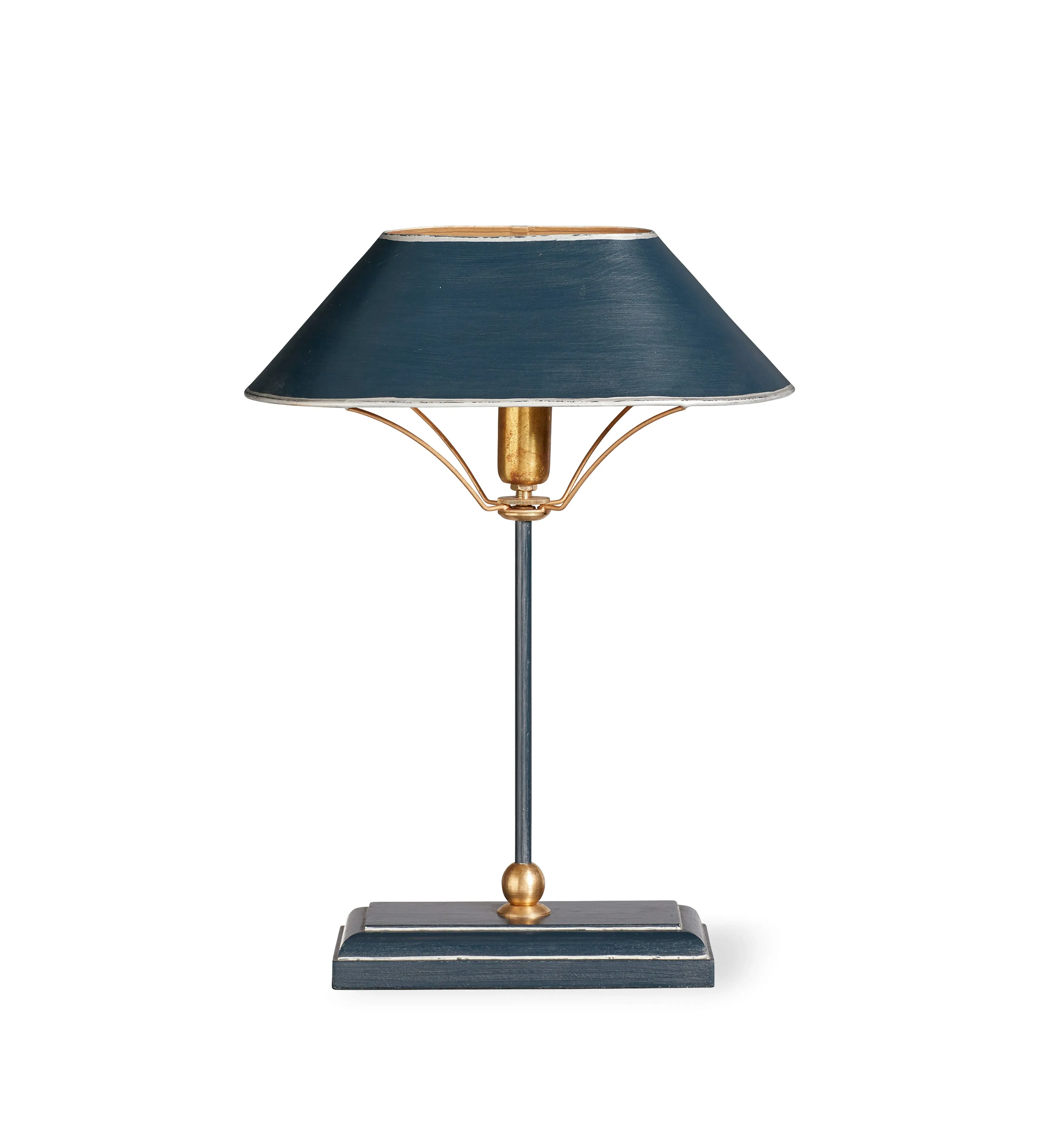 Small Table Lamp with Shade - Petrol, Metal