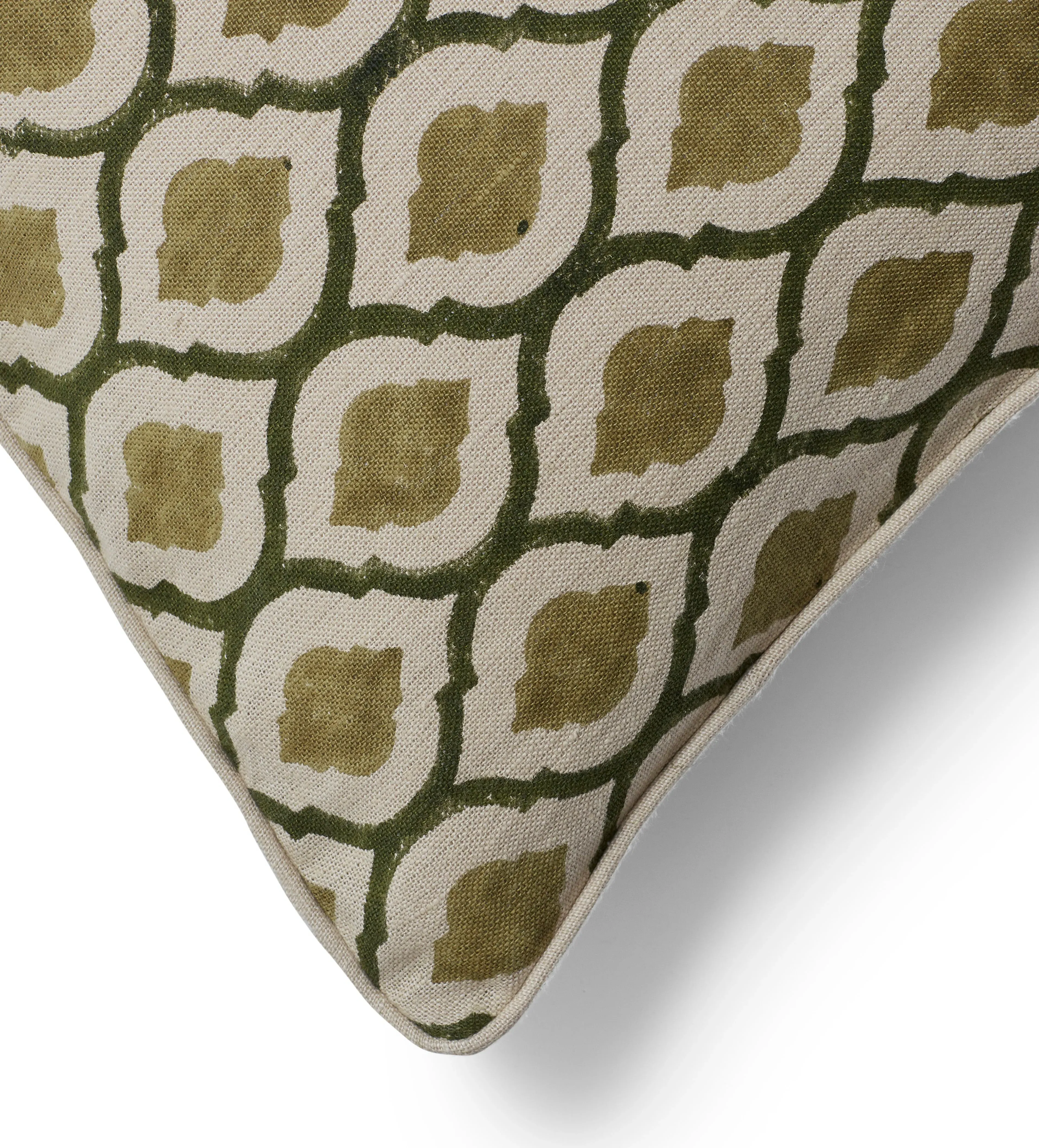 Square Chadhana Cushion Cover - Spruce, Linen
