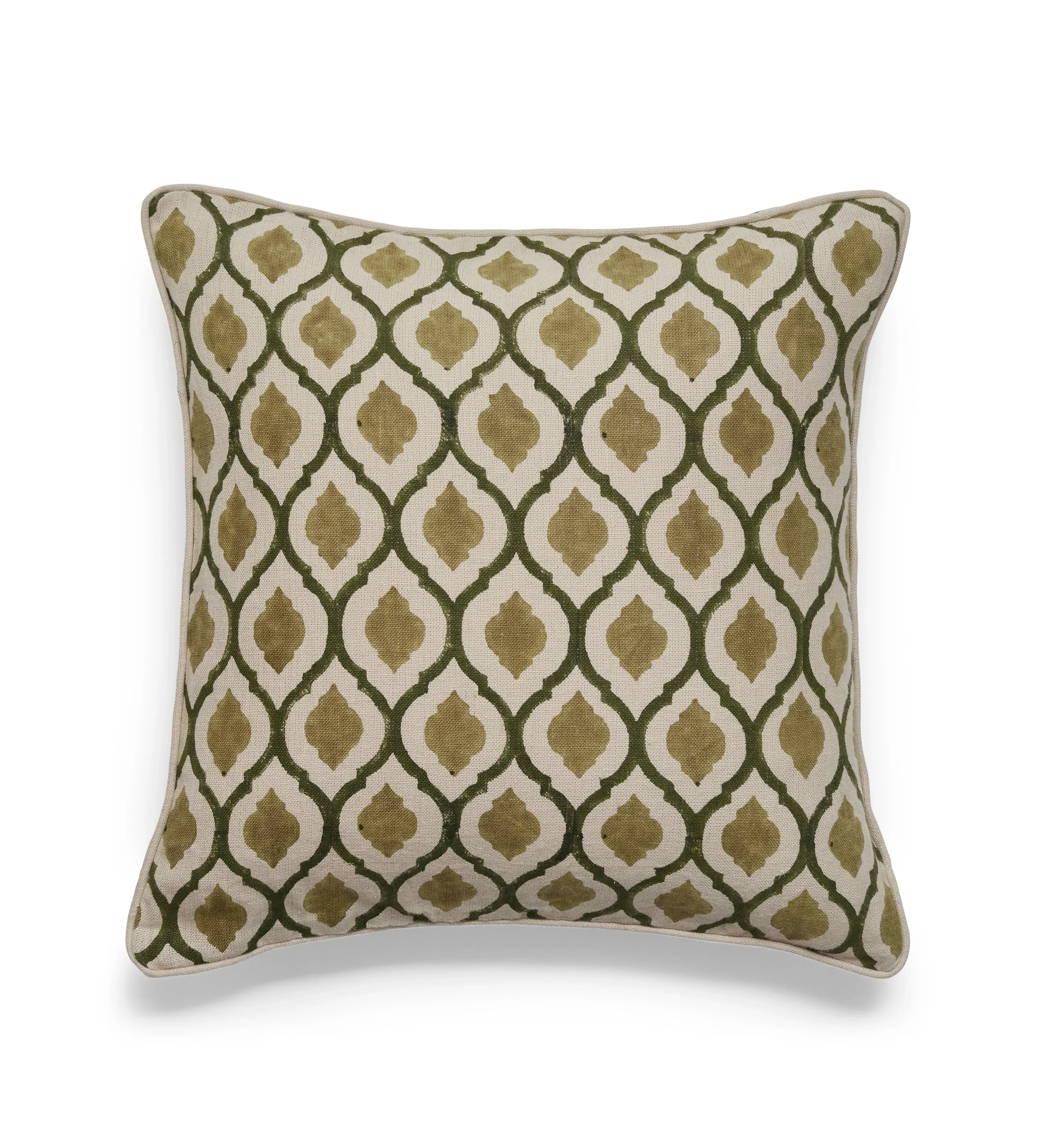 Square Chadhana Cushion Cover - Spruce, Linen