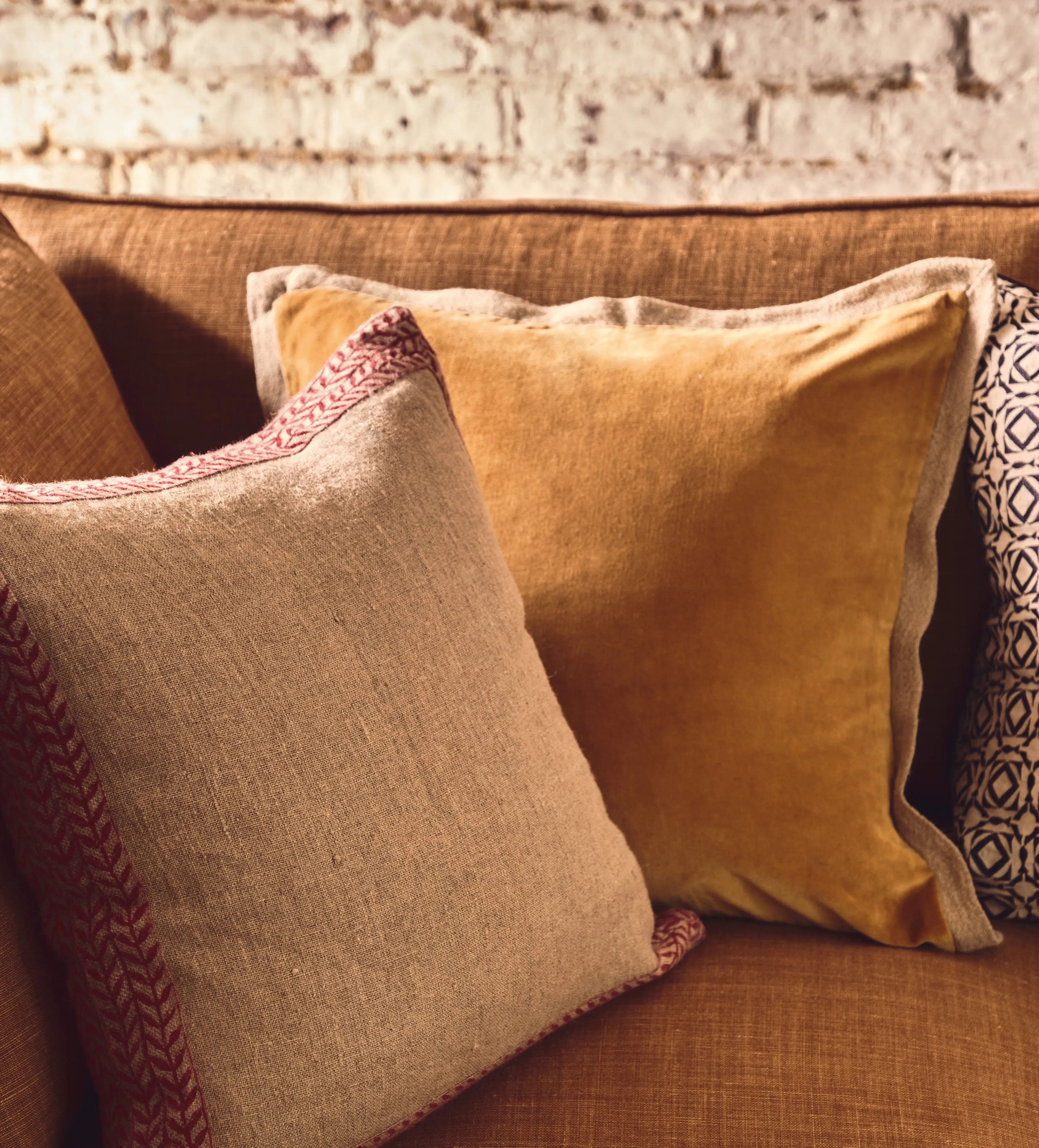 Square Cushion Cover - Dijon, Velvet