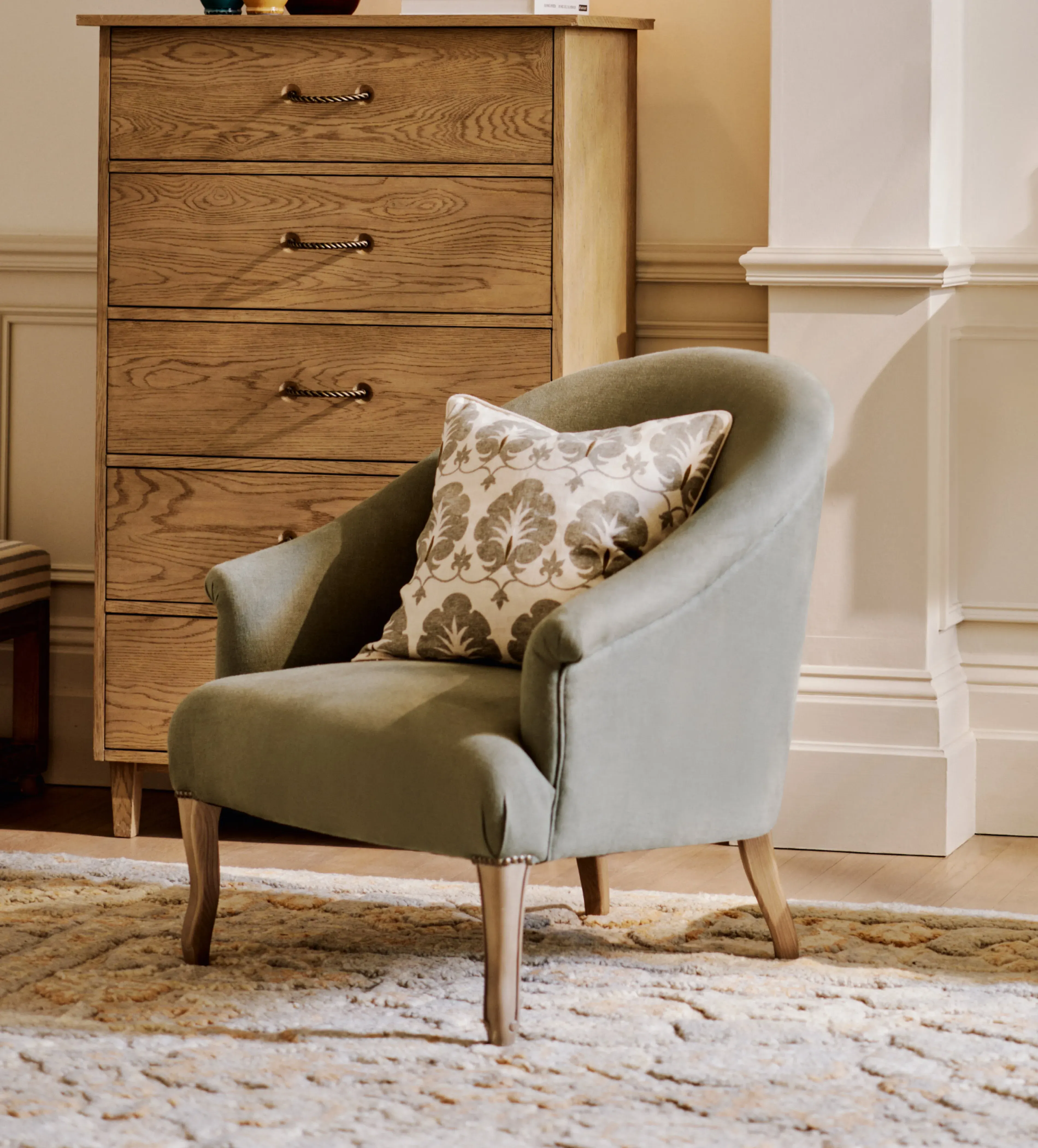 Square Cushion Cover - Dune Green, Linen