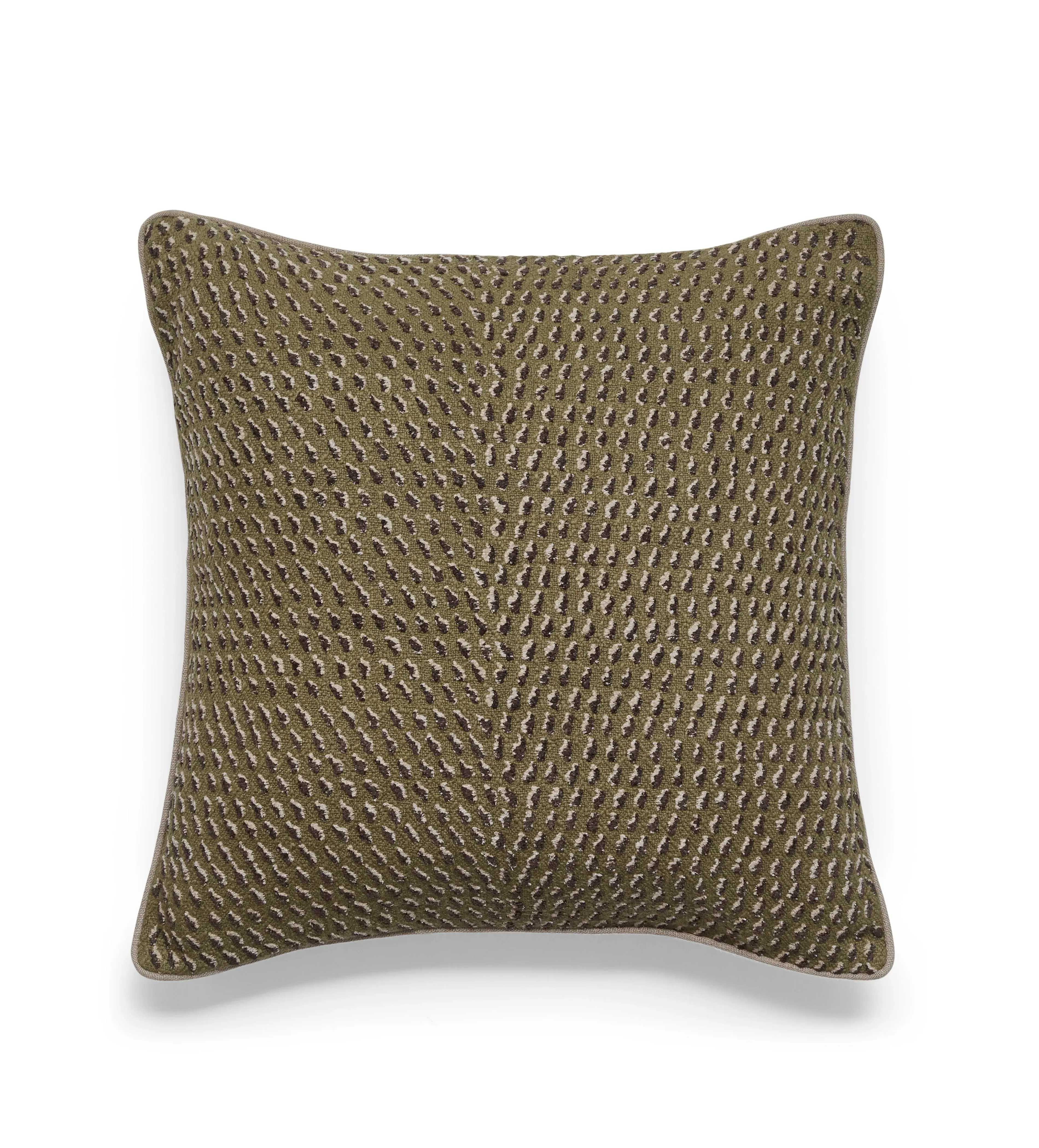 Square Cushion Cover with Embroidery - Lichen image