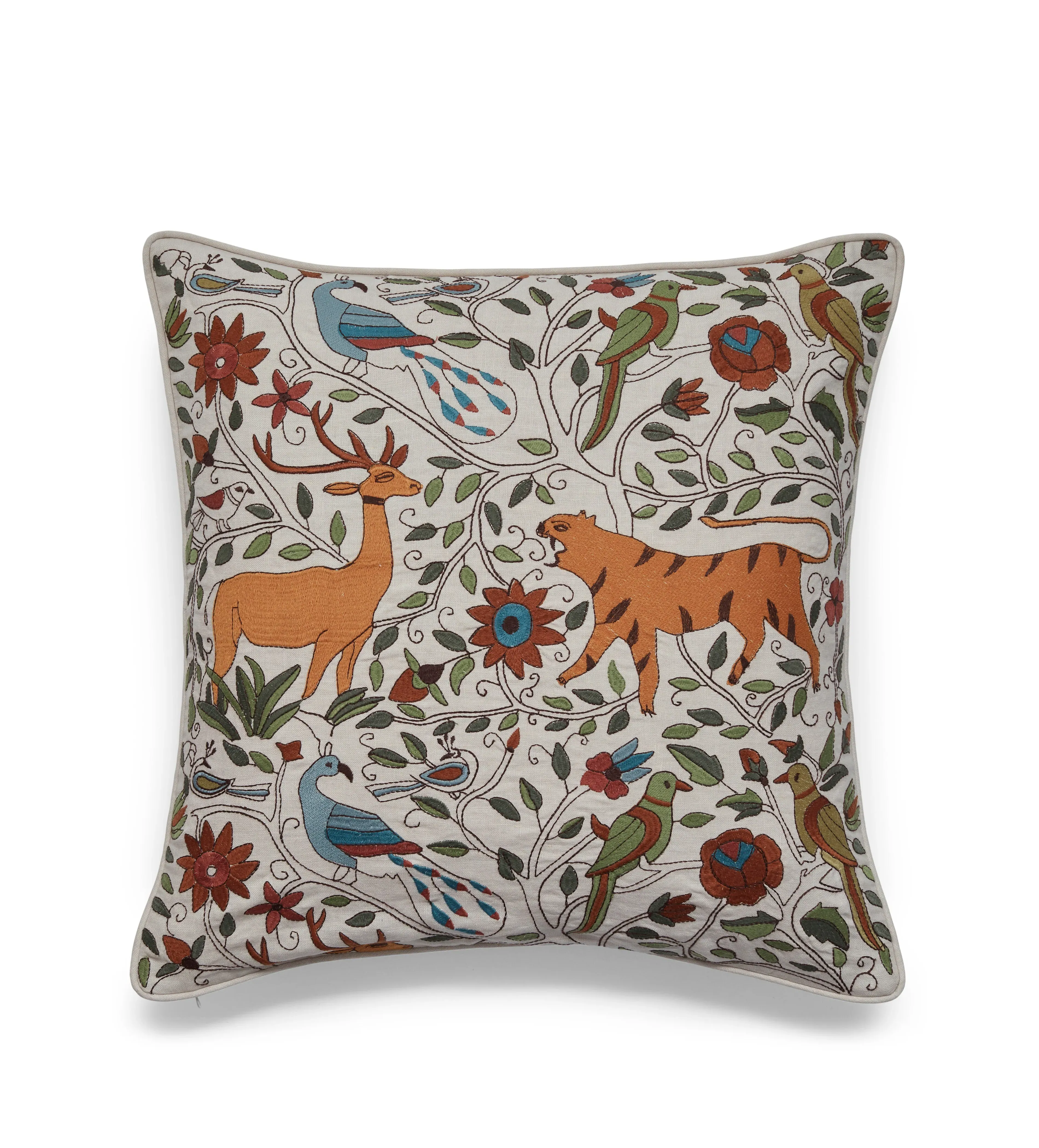 Square Cushion Cover with Embroidery - Multi image