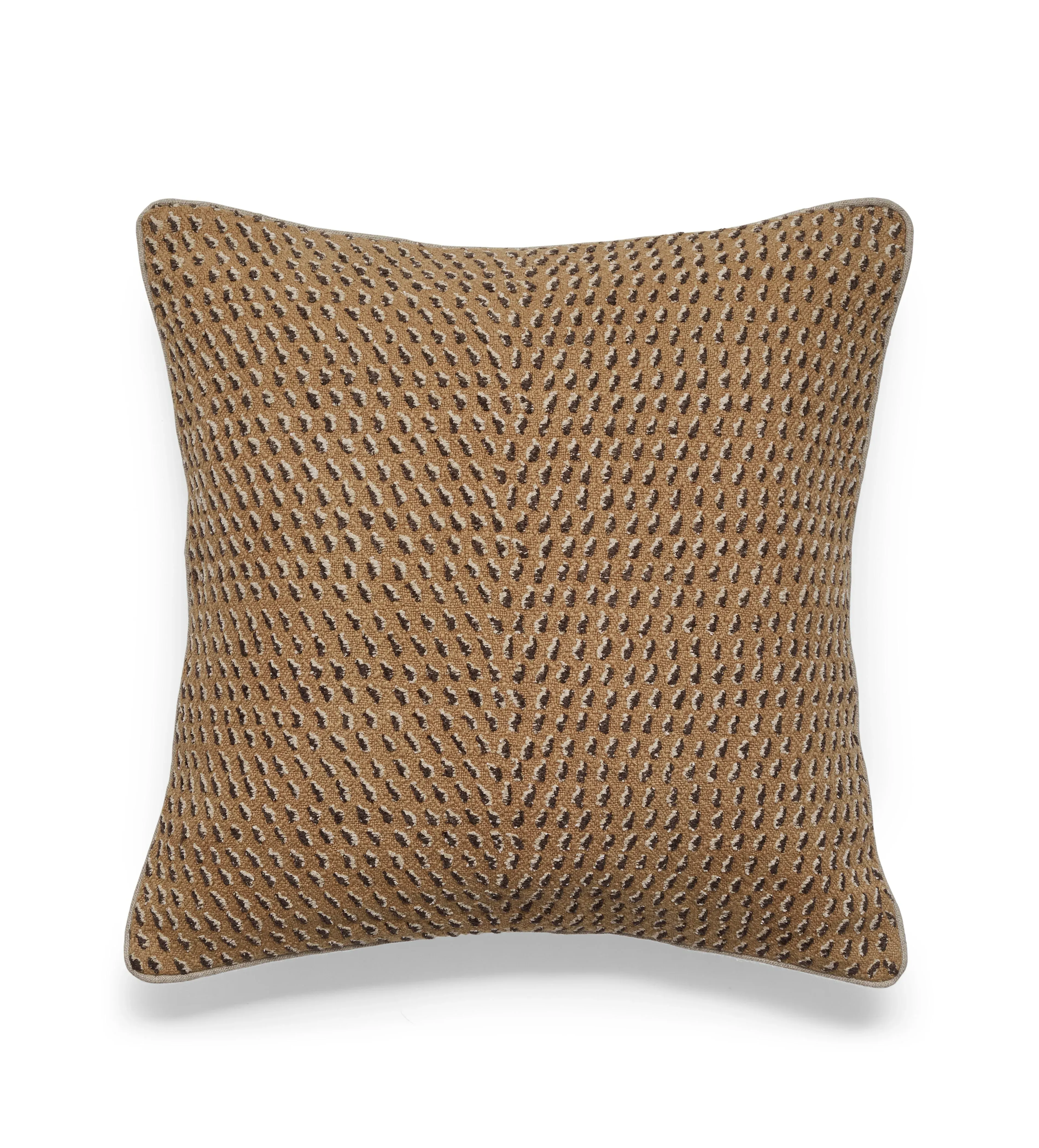 Square Cushion Cover with Embroidery - Orange image
