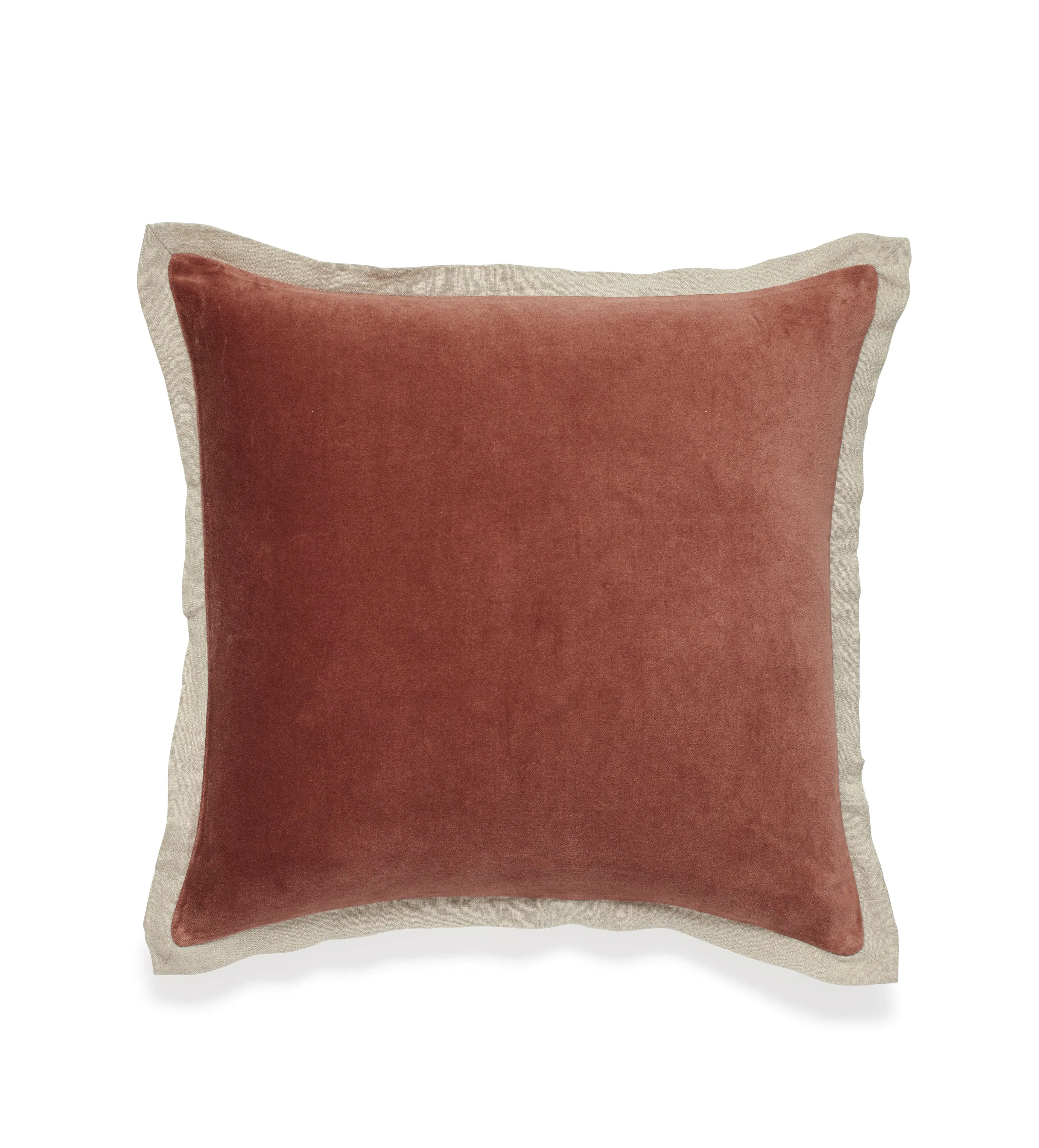Square Cushion Cover with Flange - Red, Velvet image