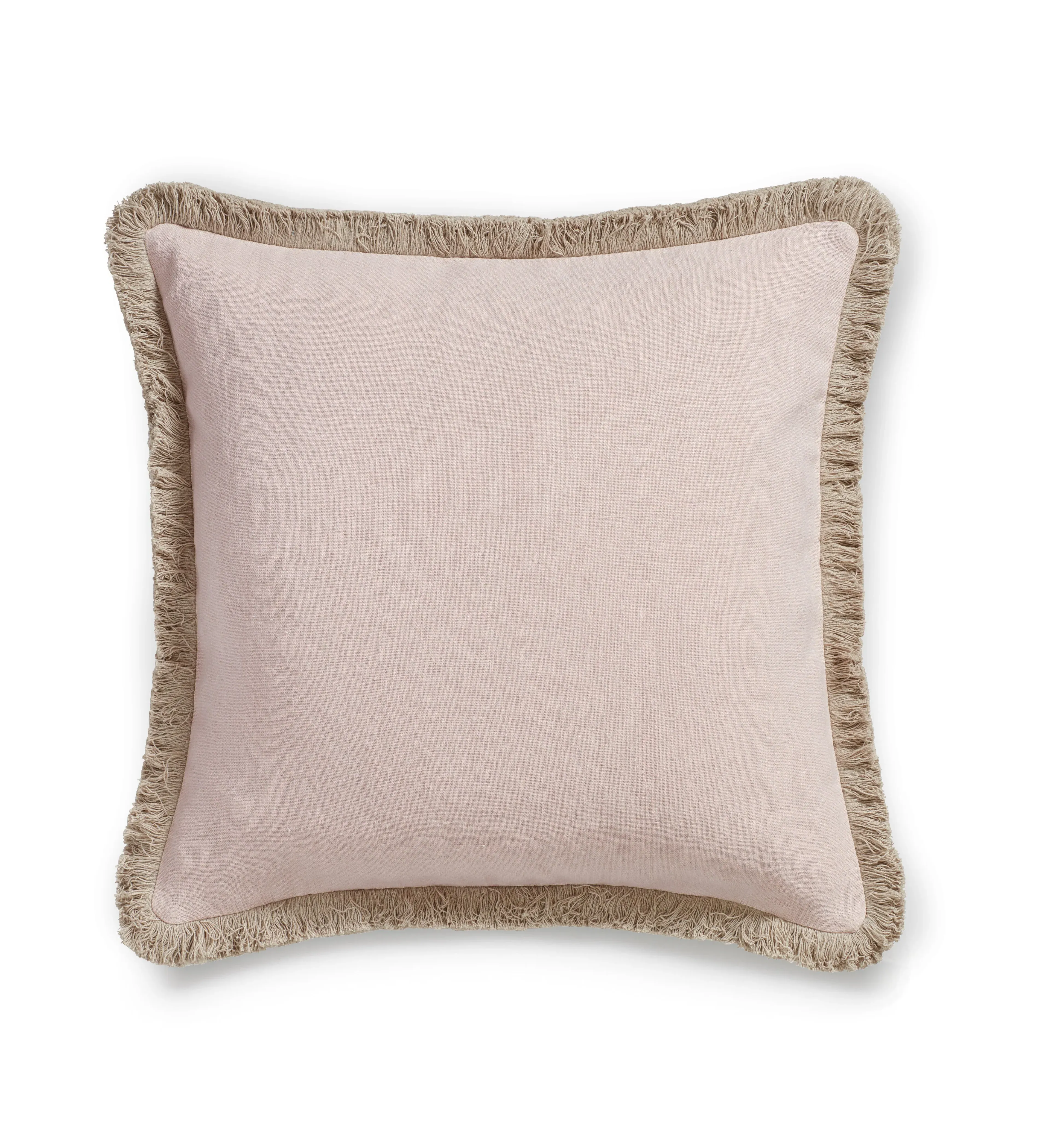 Square Cushion Cover with Fringing - Dusty Rose image