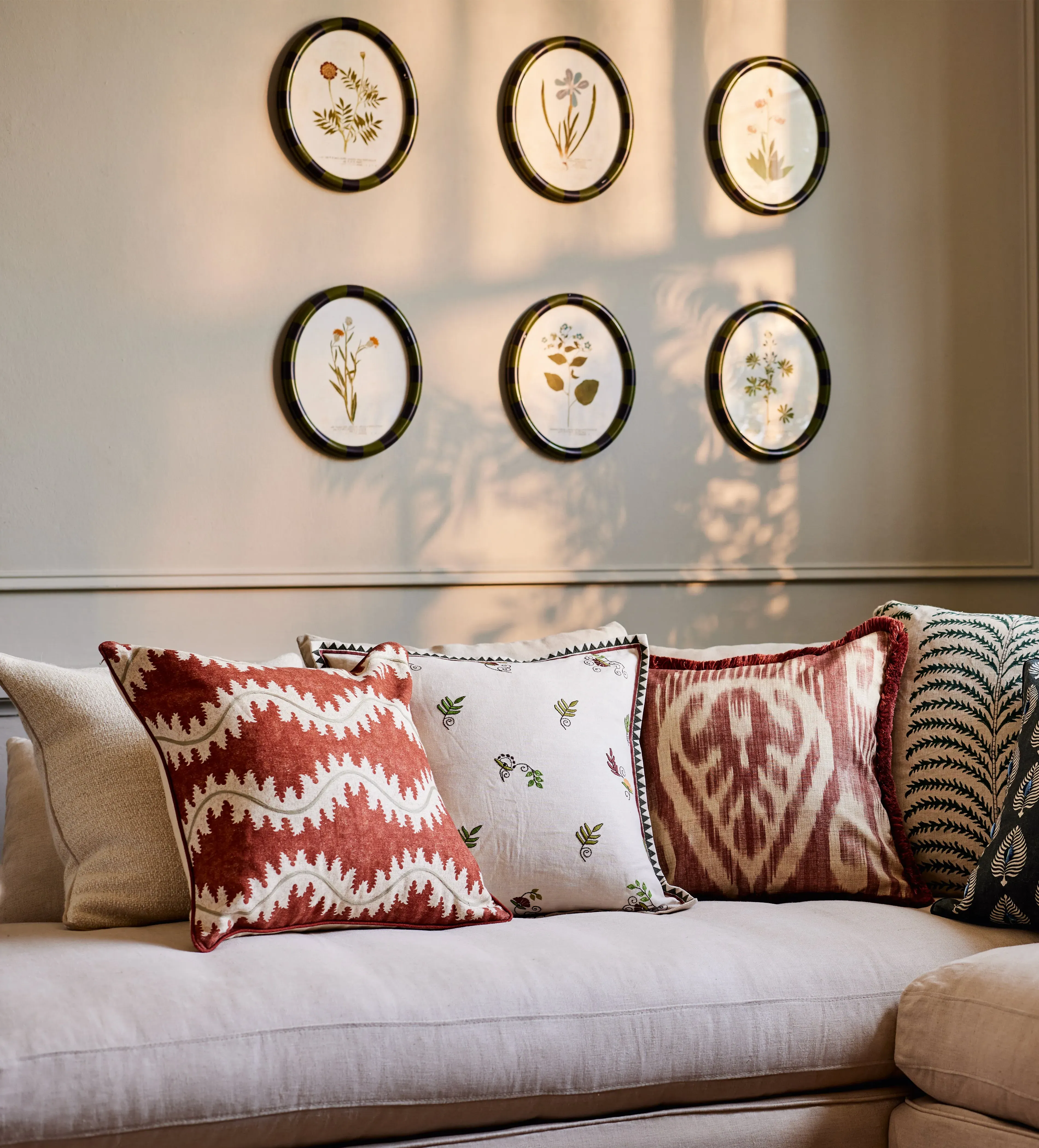 Square Cushion Cover with Piped Edge - Ivory
