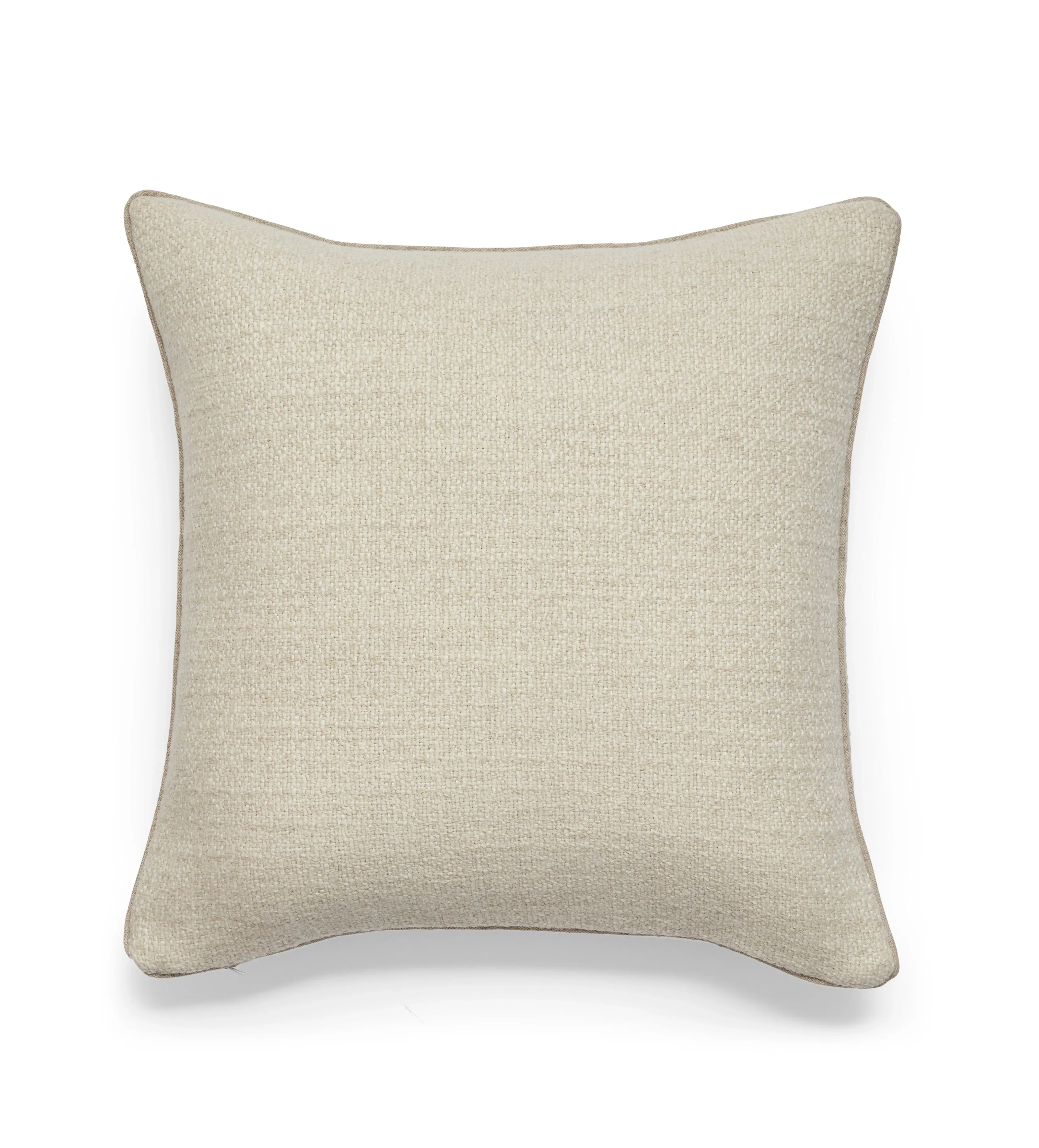 Square Cushion Cover with Piped Edge - Ivory image