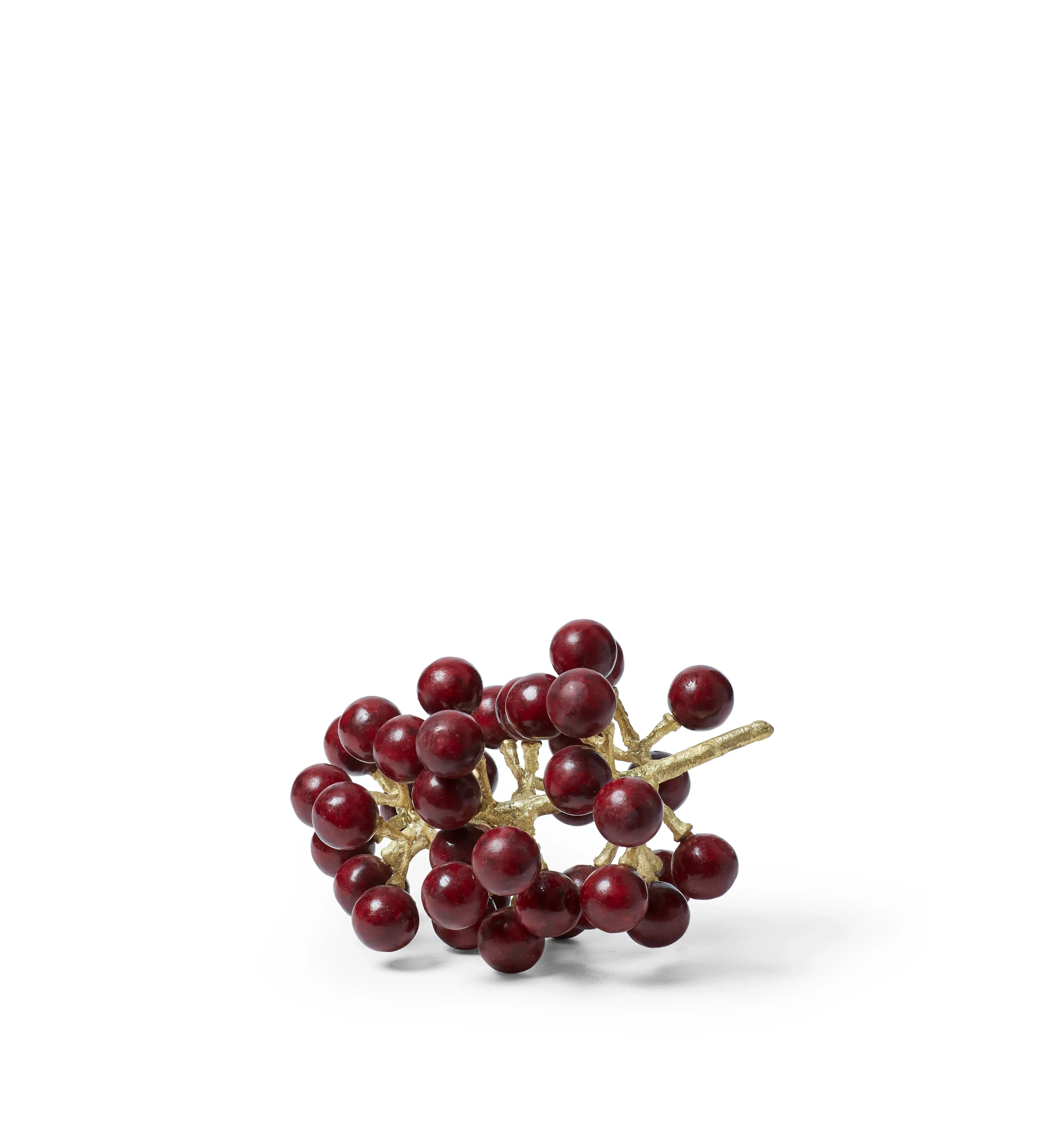 Stone Grapes Ornament - Red, Natural Stone image