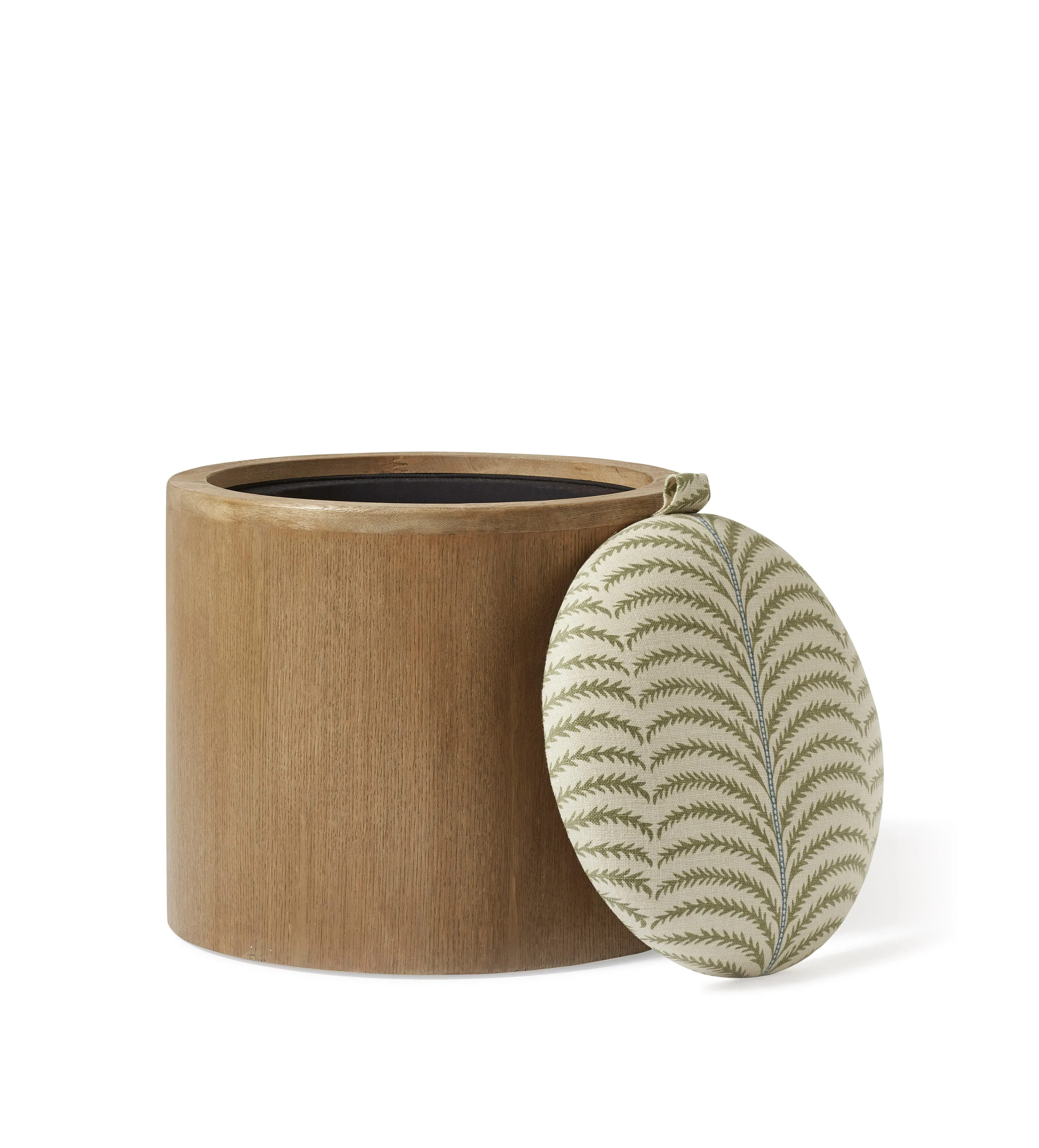 Storage Ottoman with Cushioned Seat - Areca Print