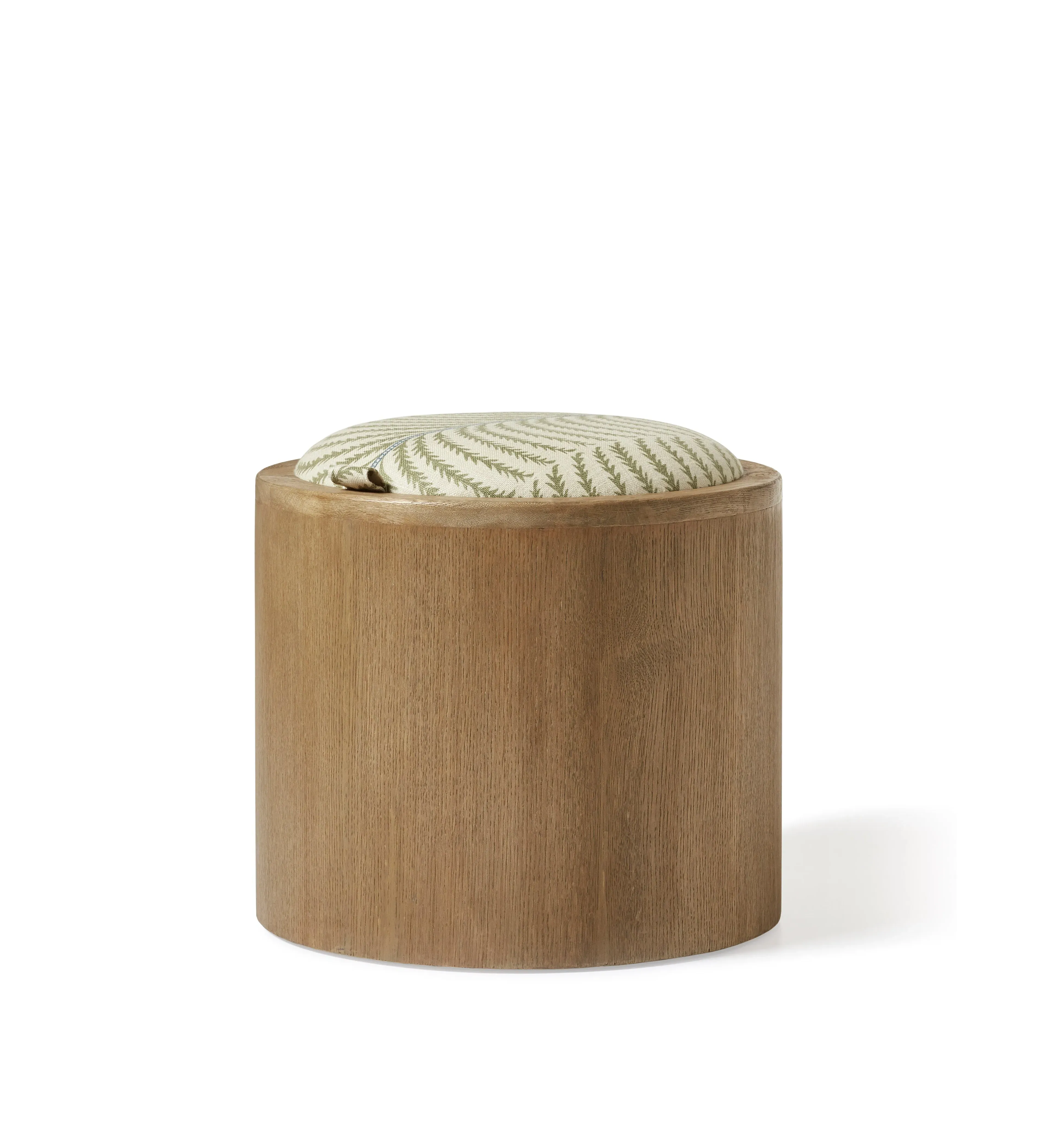 Storage Ottoman with Cushioned Seat - Areca Print image