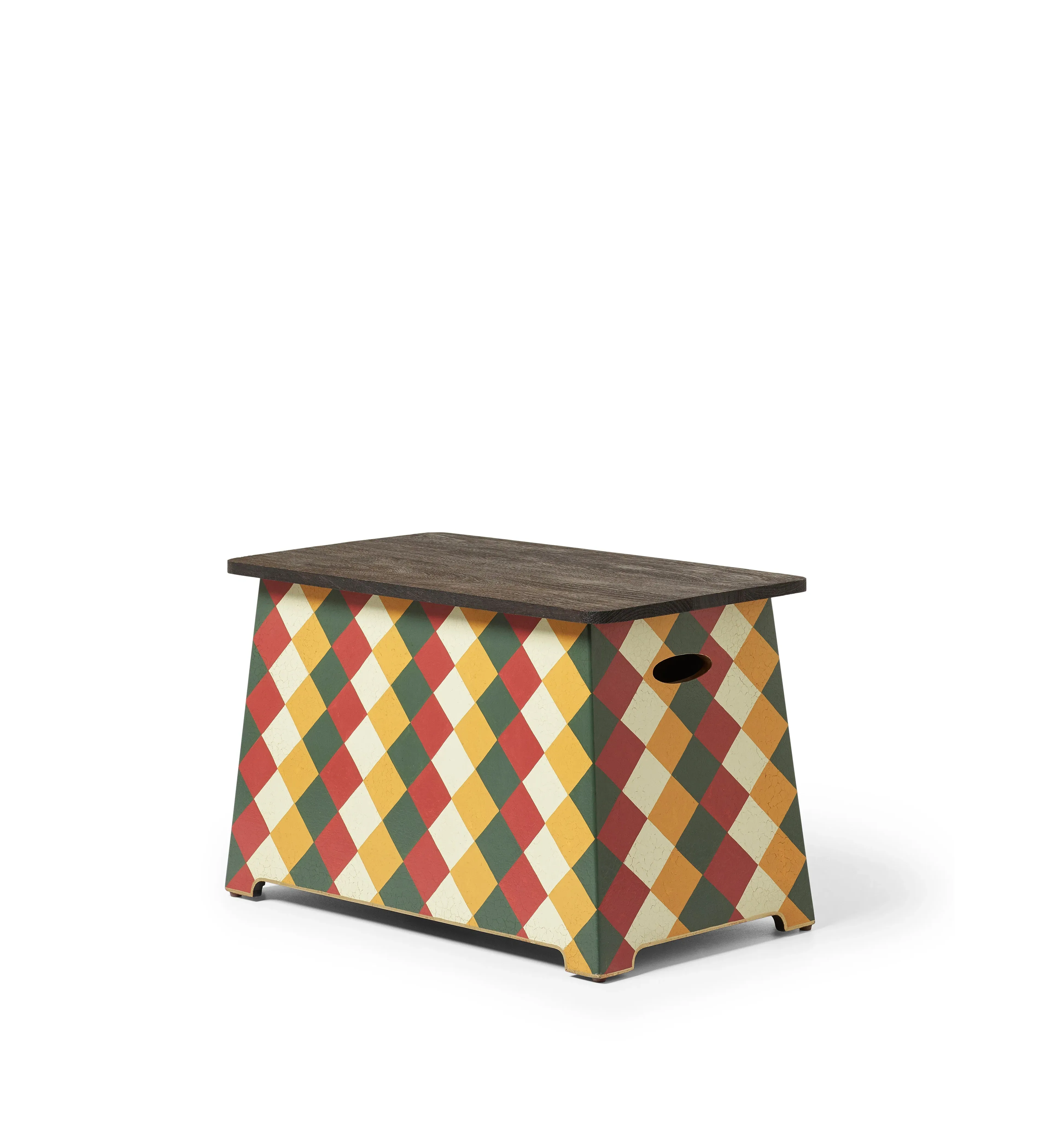 Storage Trunk with Hand-Painted Design - Espresso image
