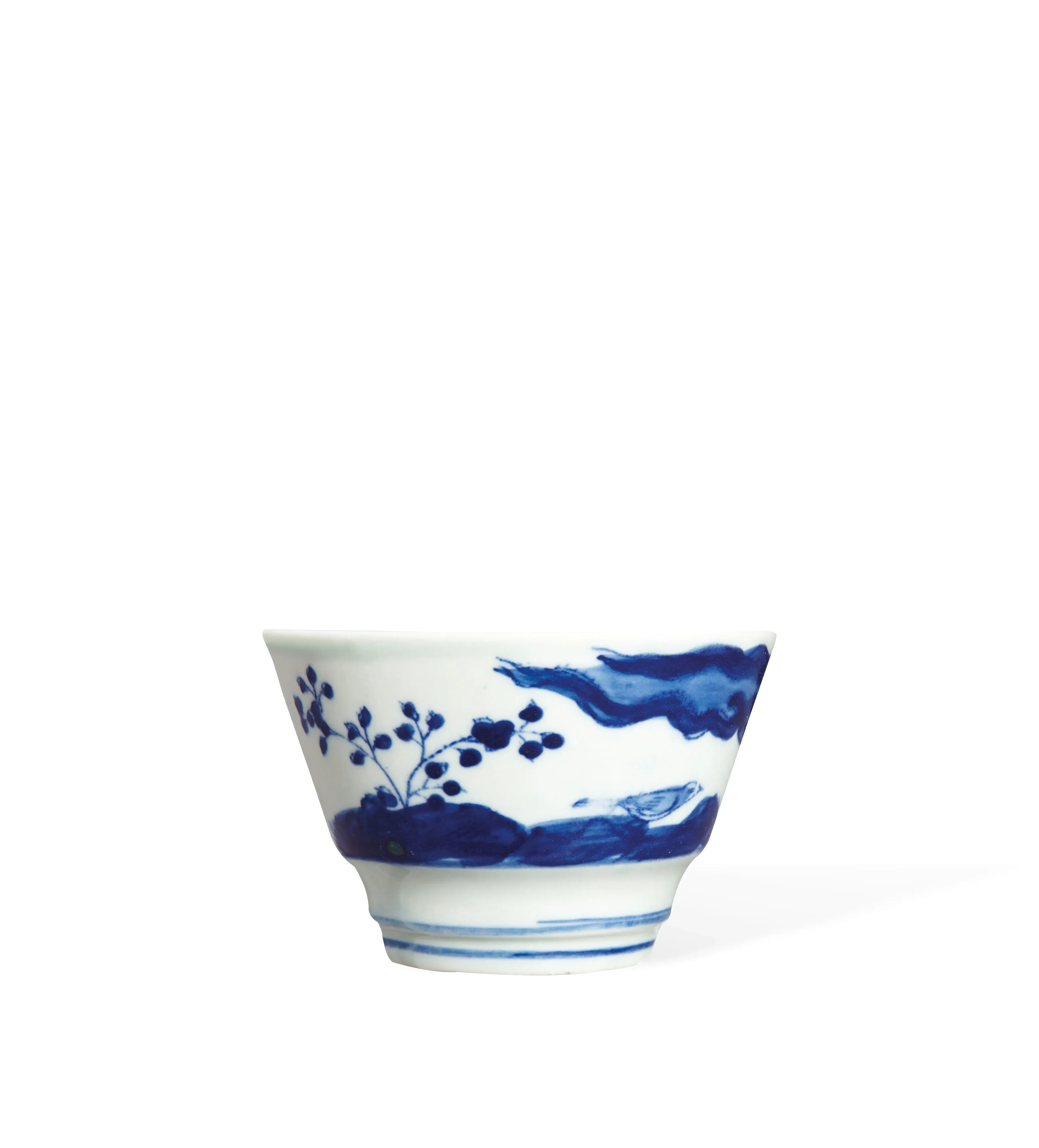 Sugar Bowl with Hand-Painted Design - Blue, Ceramic image