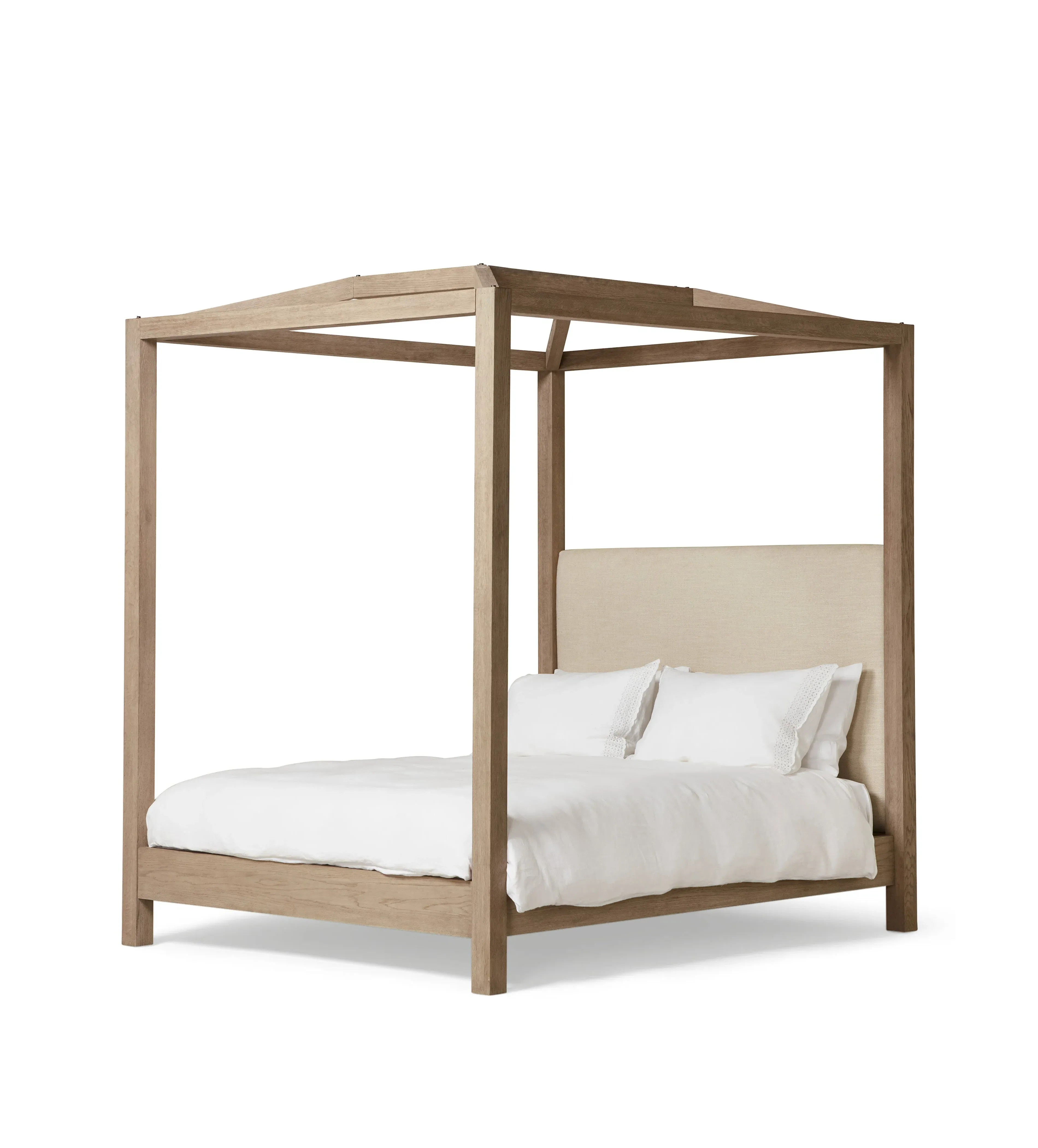 Super King Four-Poster Bed - Bleached Oak