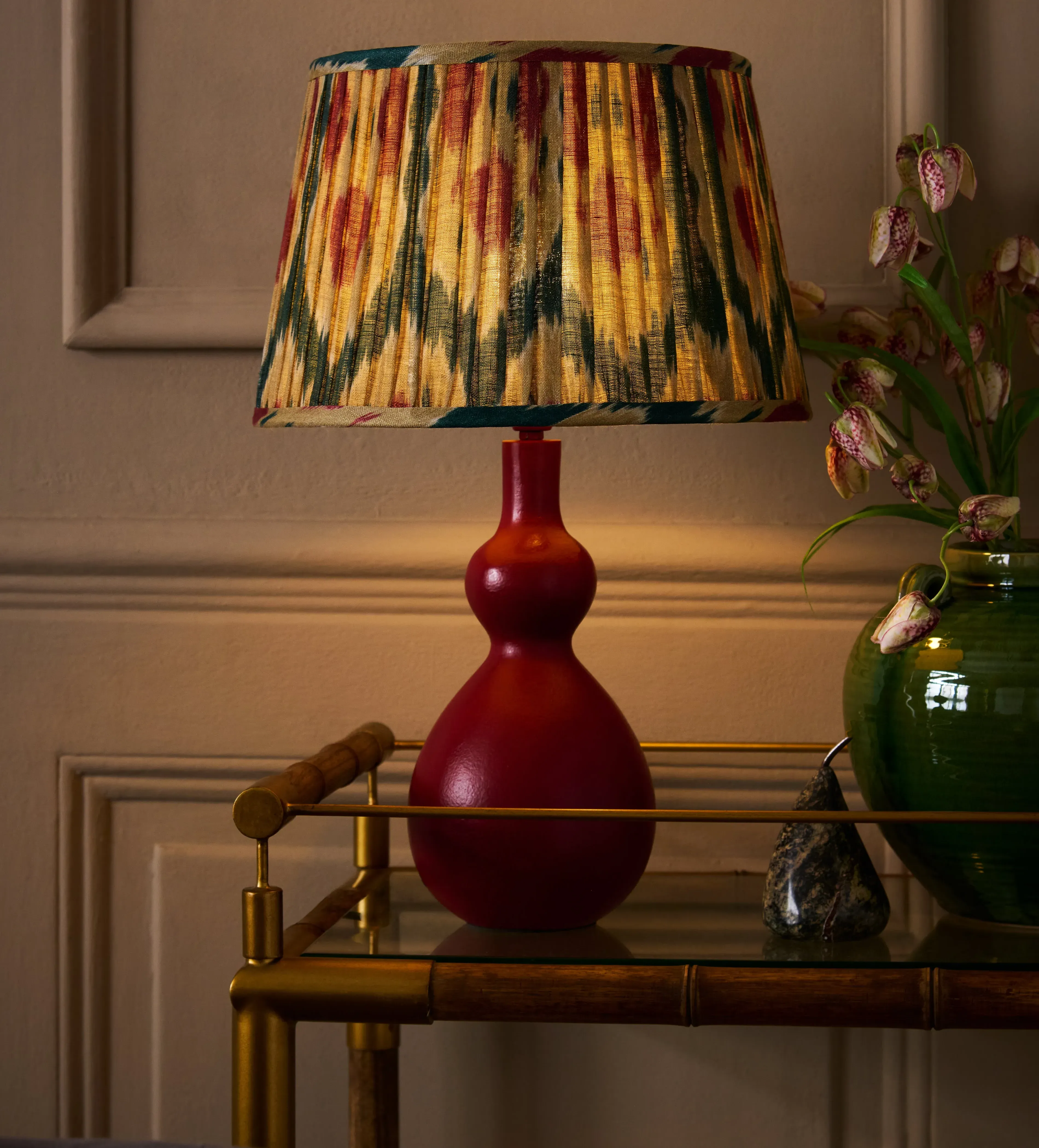 Table Lamp Base - Red, Metal