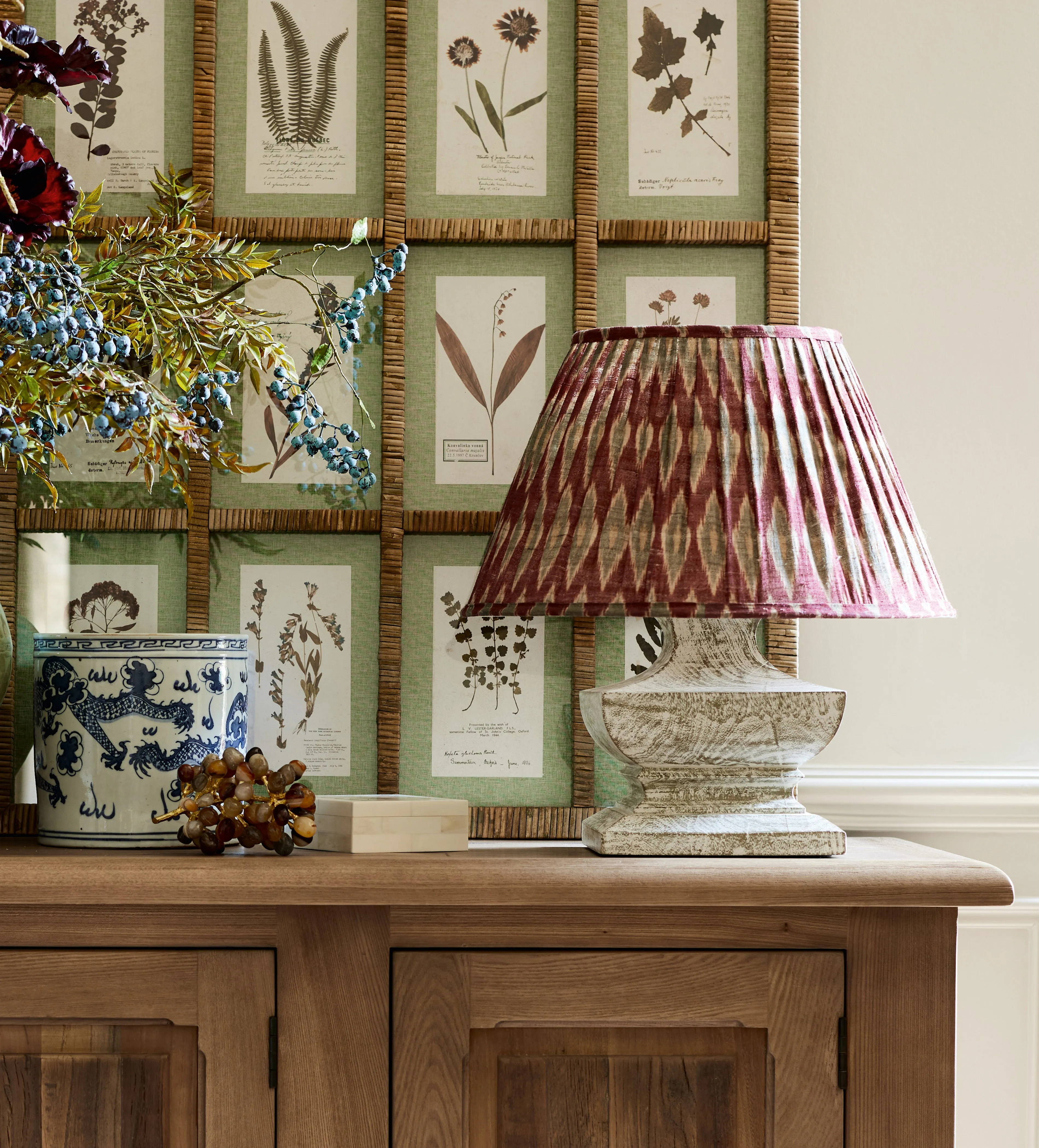 Table Lamp Base with Dimmer - Cloud Wash, Mango Wood