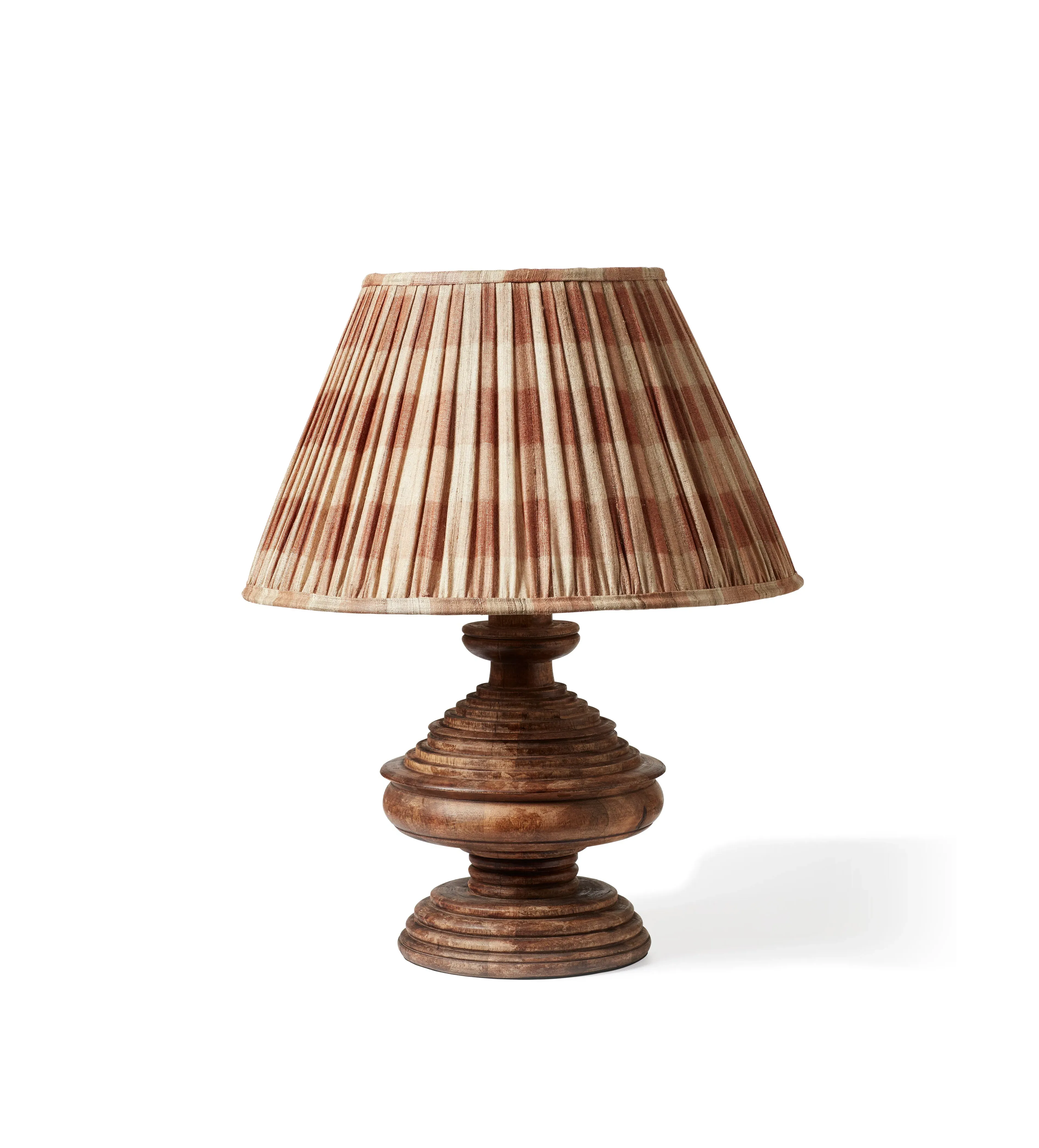 Table Lamp with Brass Hardware - Natural, Mango Wood image