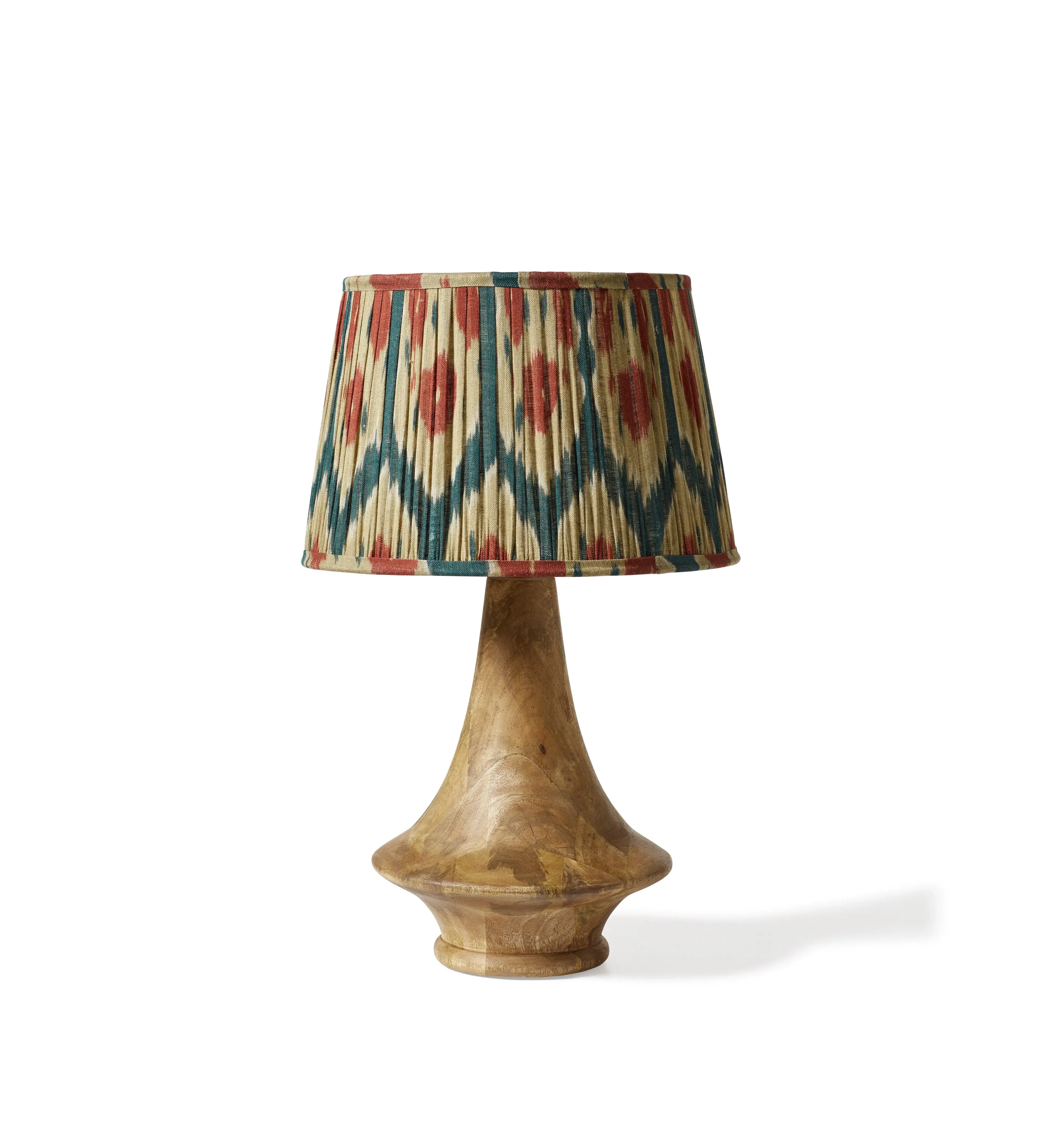 Table Lamp with Carved Base - Natural, Mango Wood image