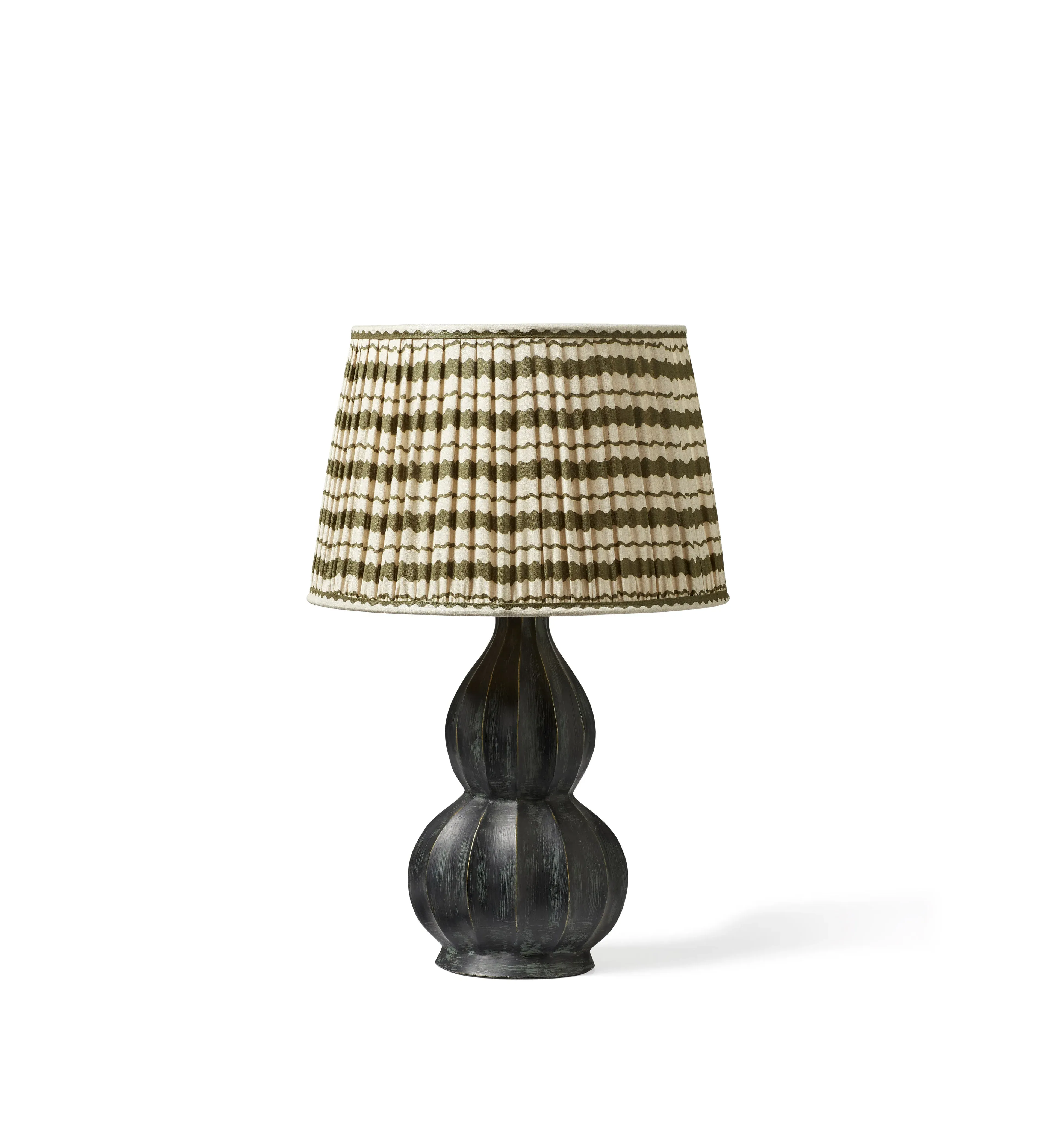 Table Lamp with Sculptural Base - Green, Aluminium image