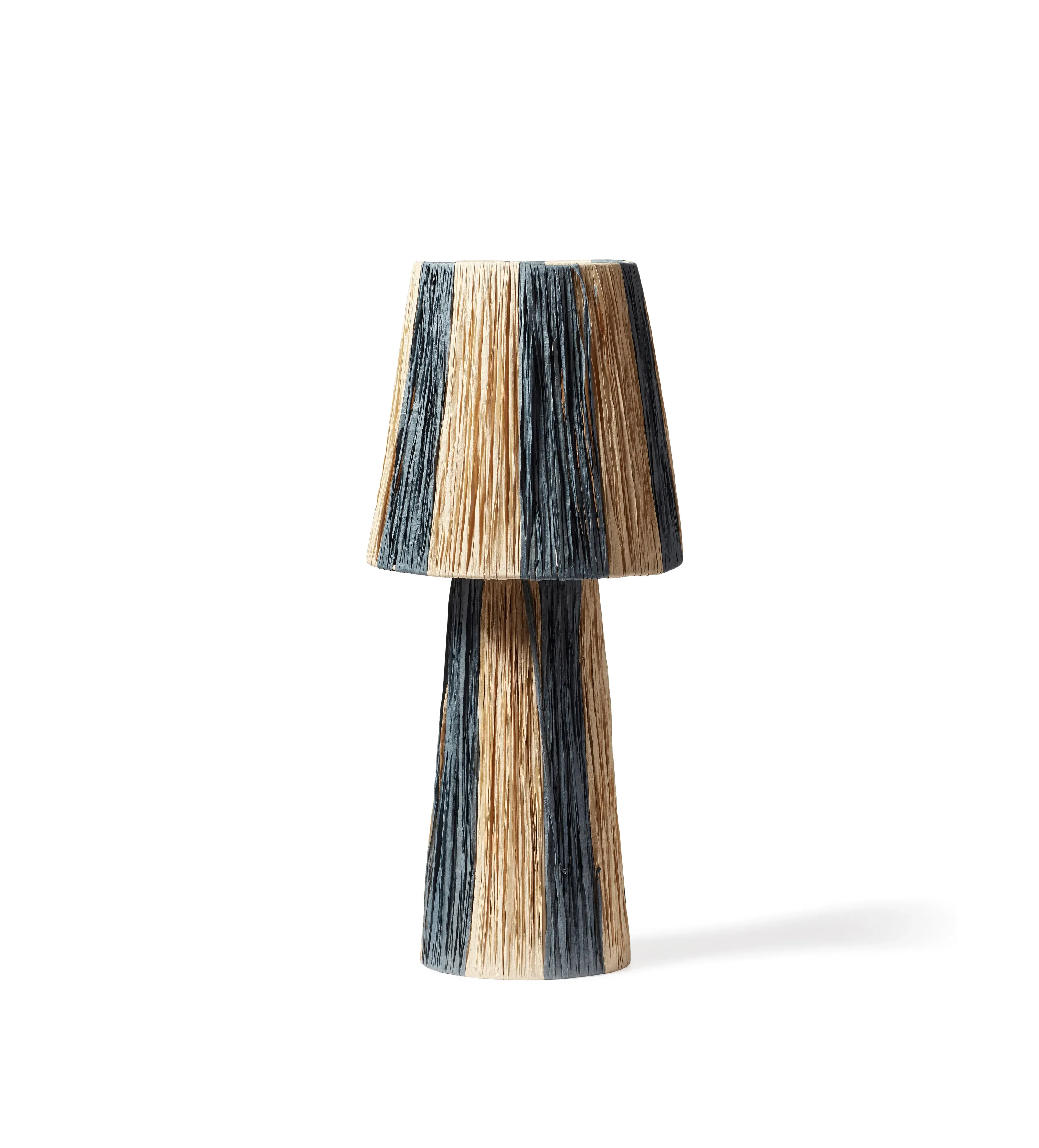 Table Lamp with Shade - Blue, Raffia image