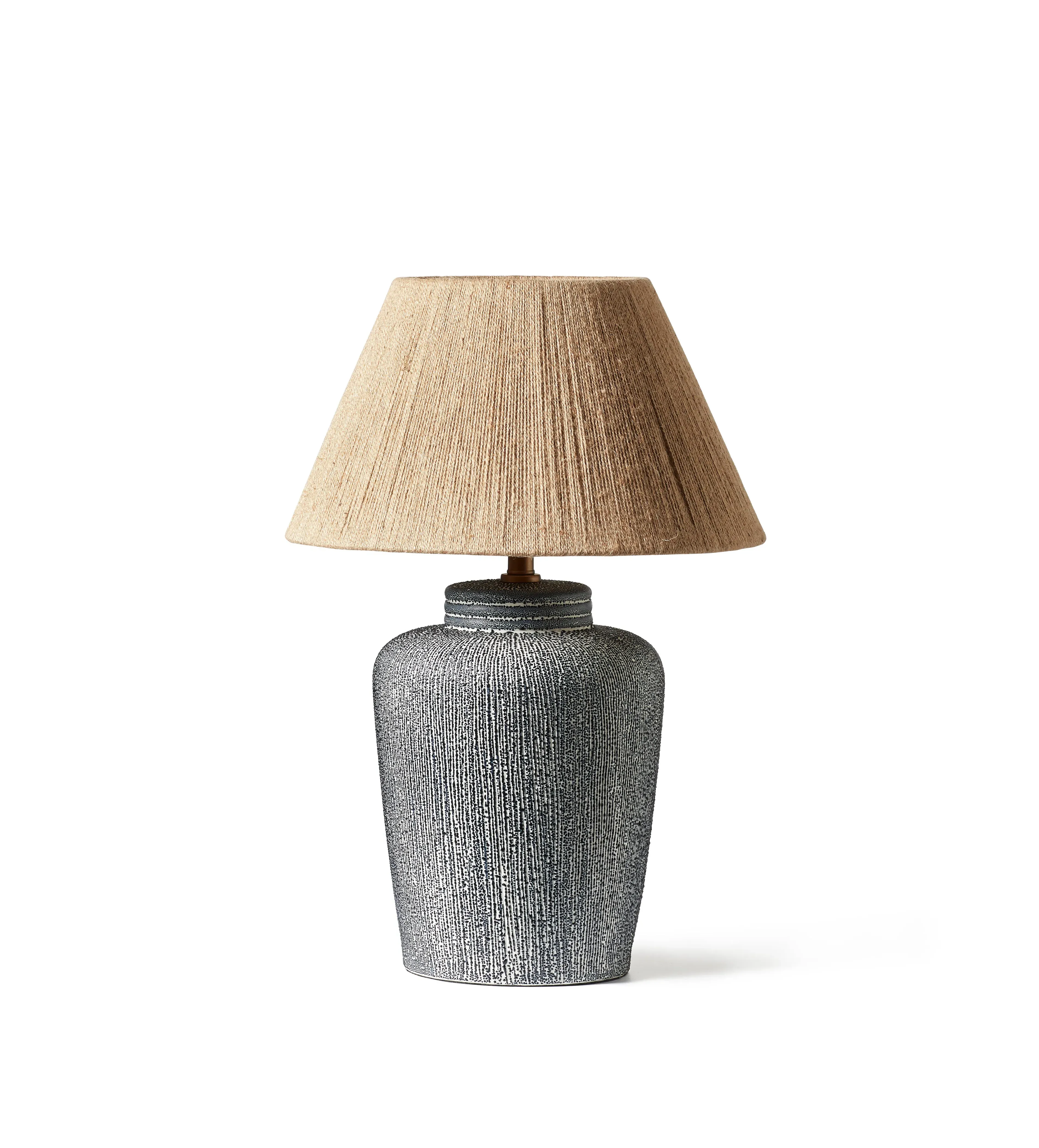 Tall Table Lamp with Bubble Glaze - Multi, Ceramic image